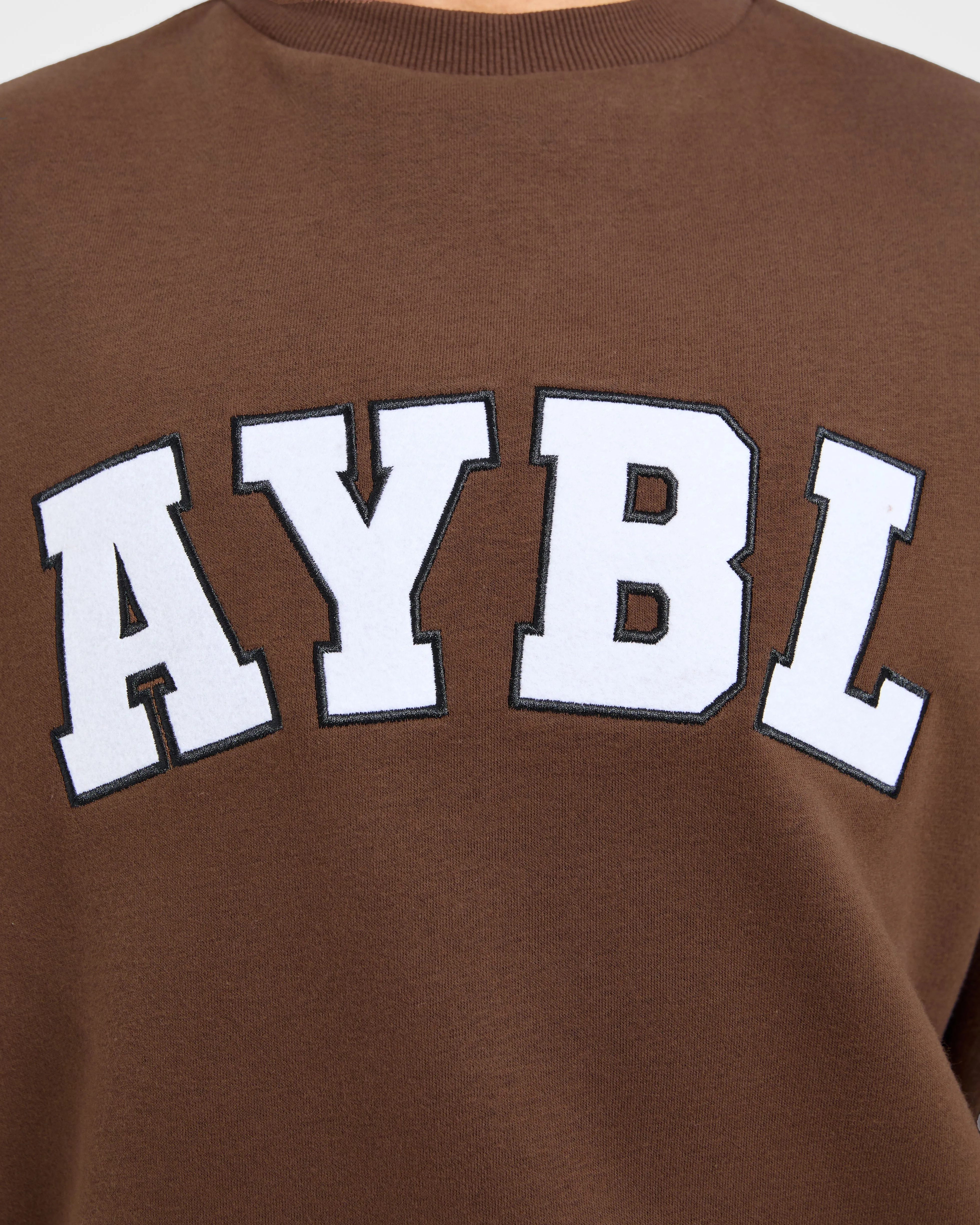 Varsity 2.0 Oversized Sweatshirt - Brown sold by AYBL product image thumbnail 5