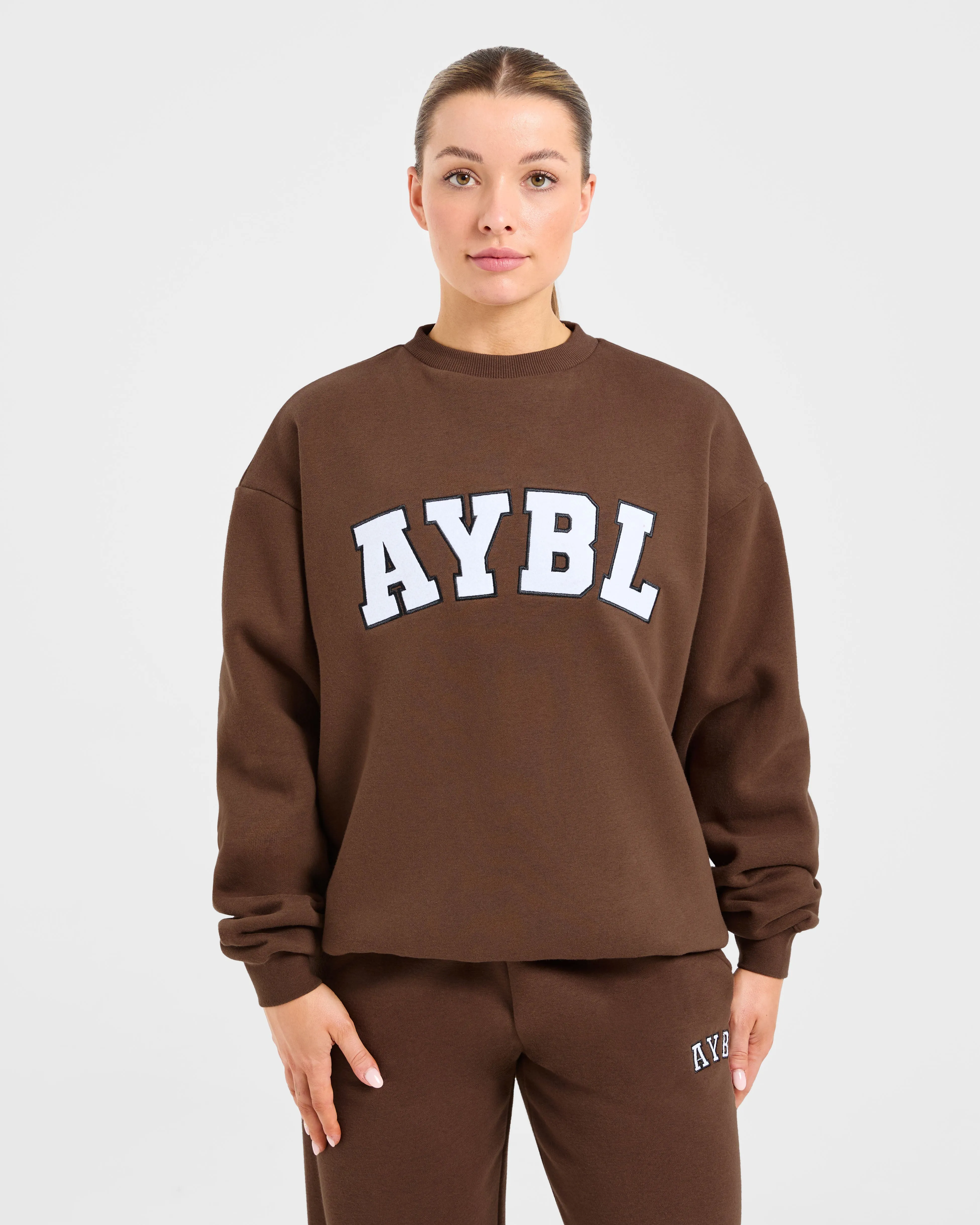 Varsity 2.0 Oversized Sweatshirt - Brown sold by AYBL