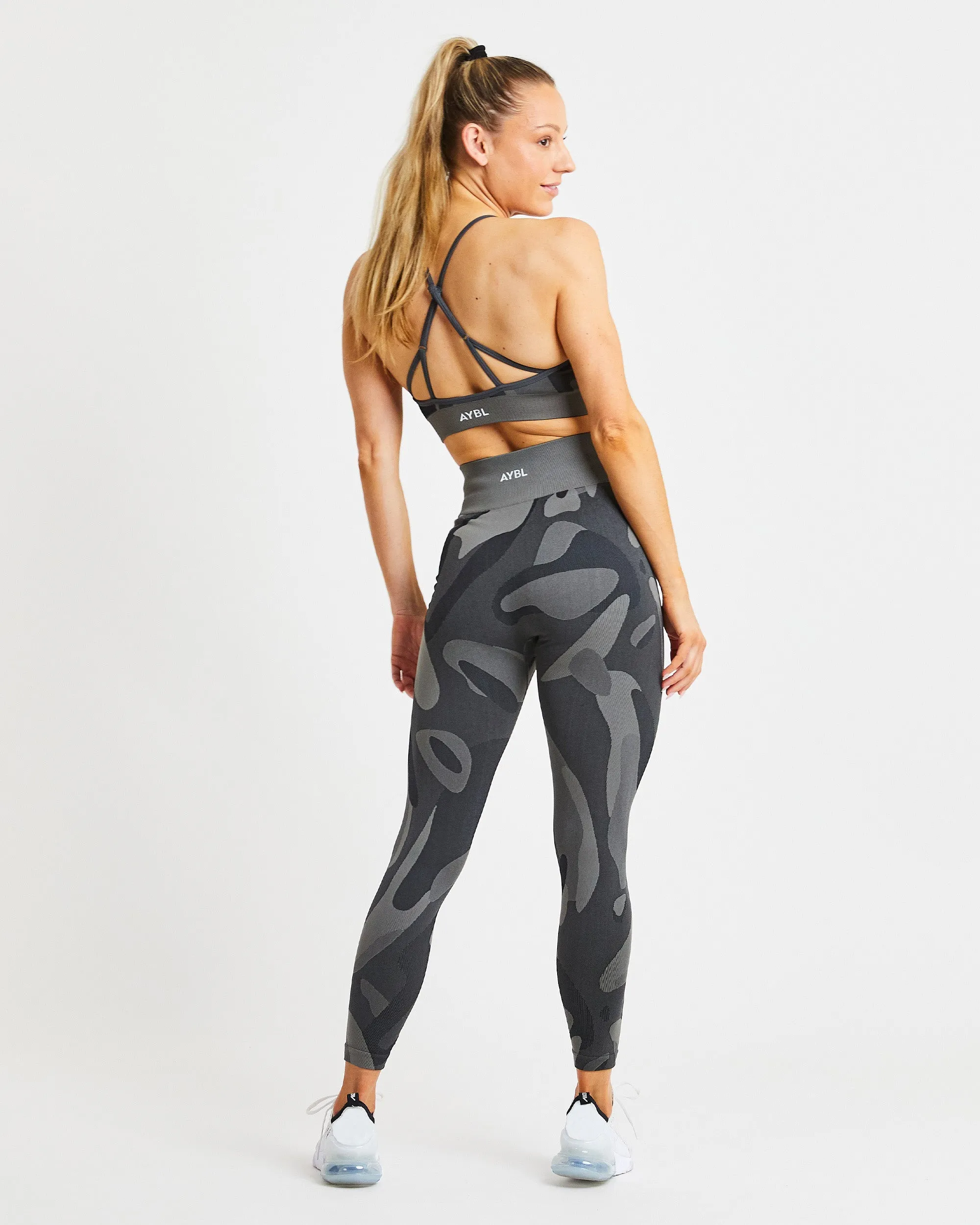 Abstract Seamless Leggings - Charcoal sold by AYBL product image thumbnail 4