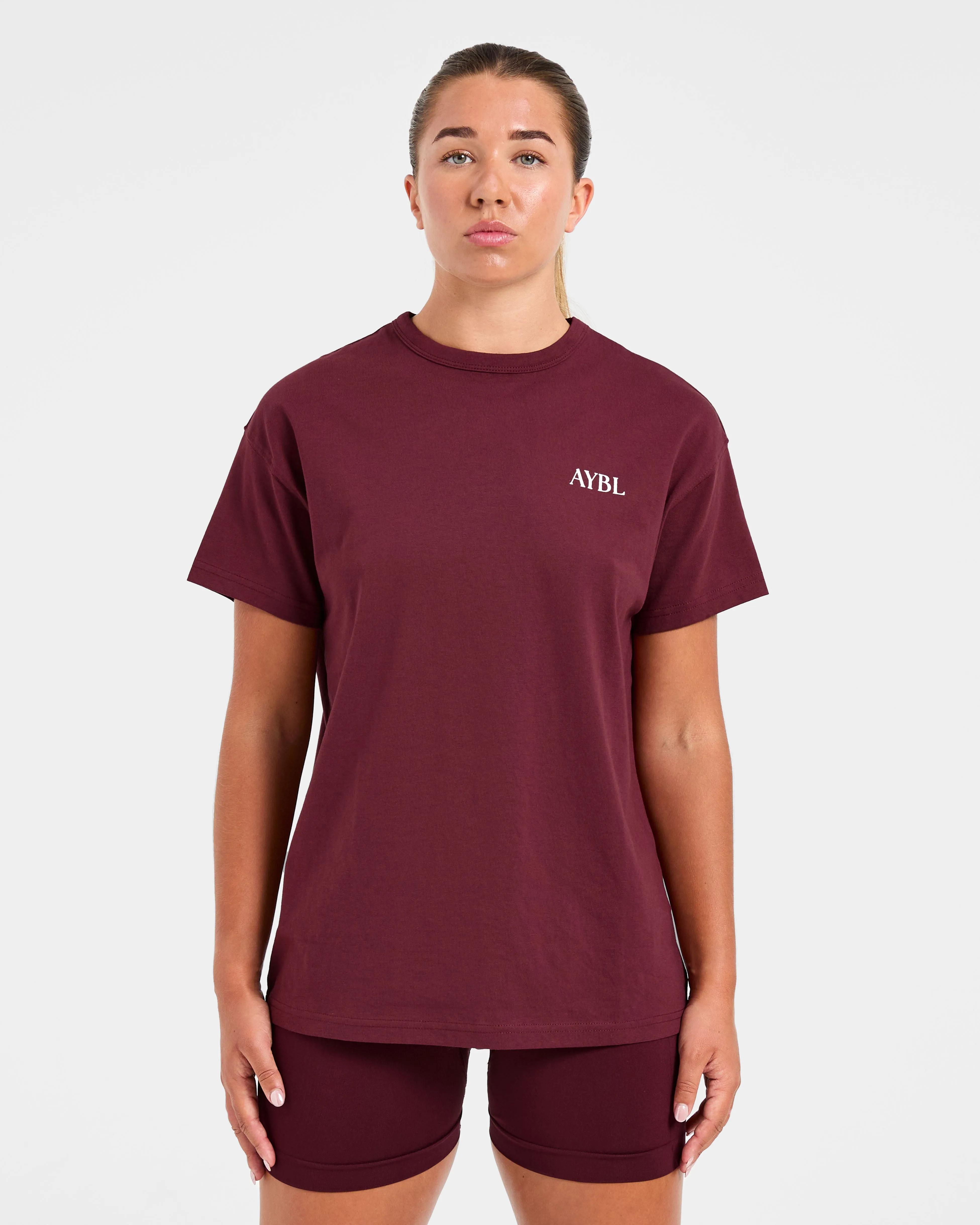Athletics Club Oversized T Shirt - Red Wine/Pink sold by AYBL product image thumbnail 2