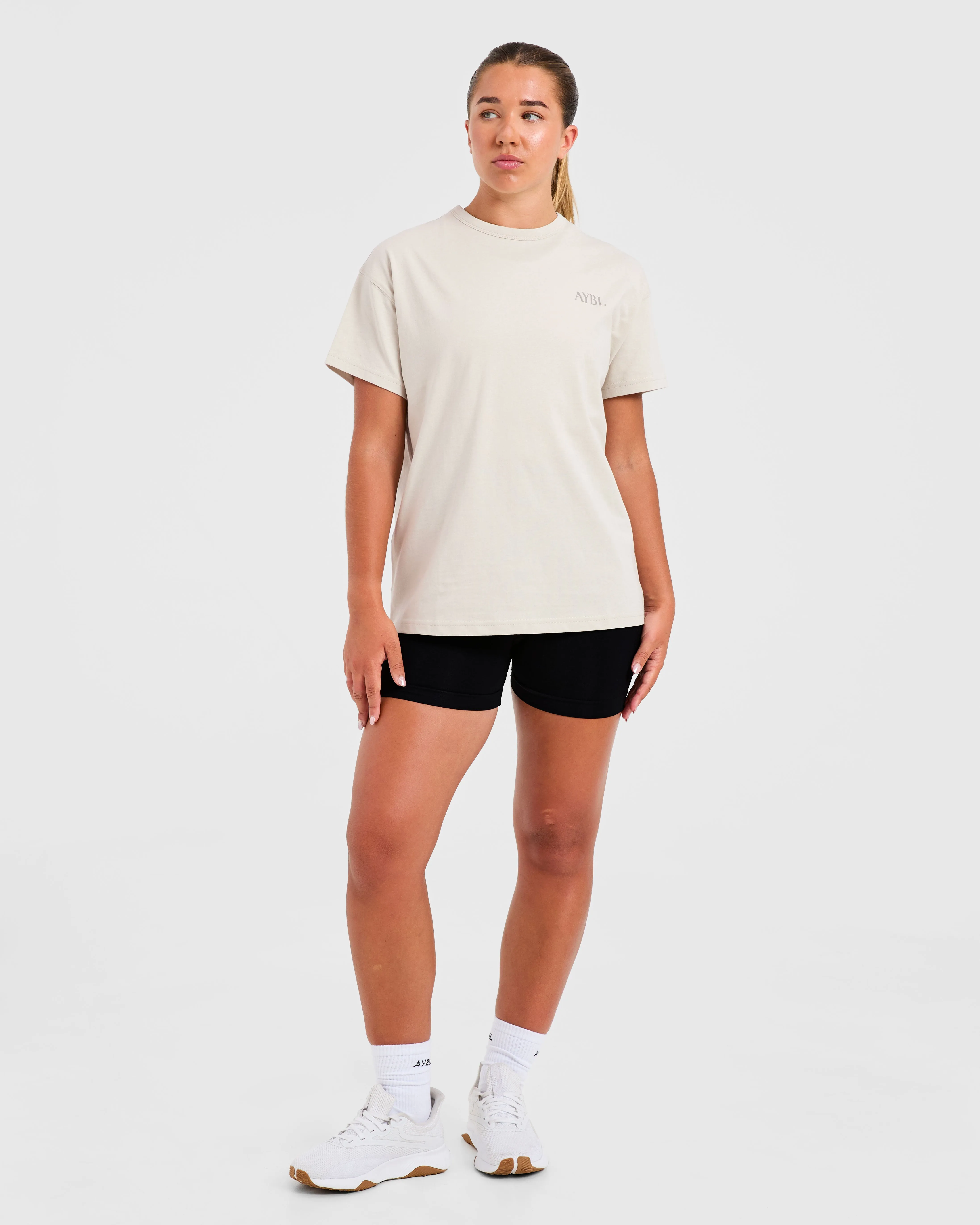 Athletics Club Oversized T Shirt - Taupe Beige sold by AYBL product image thumbnail 3