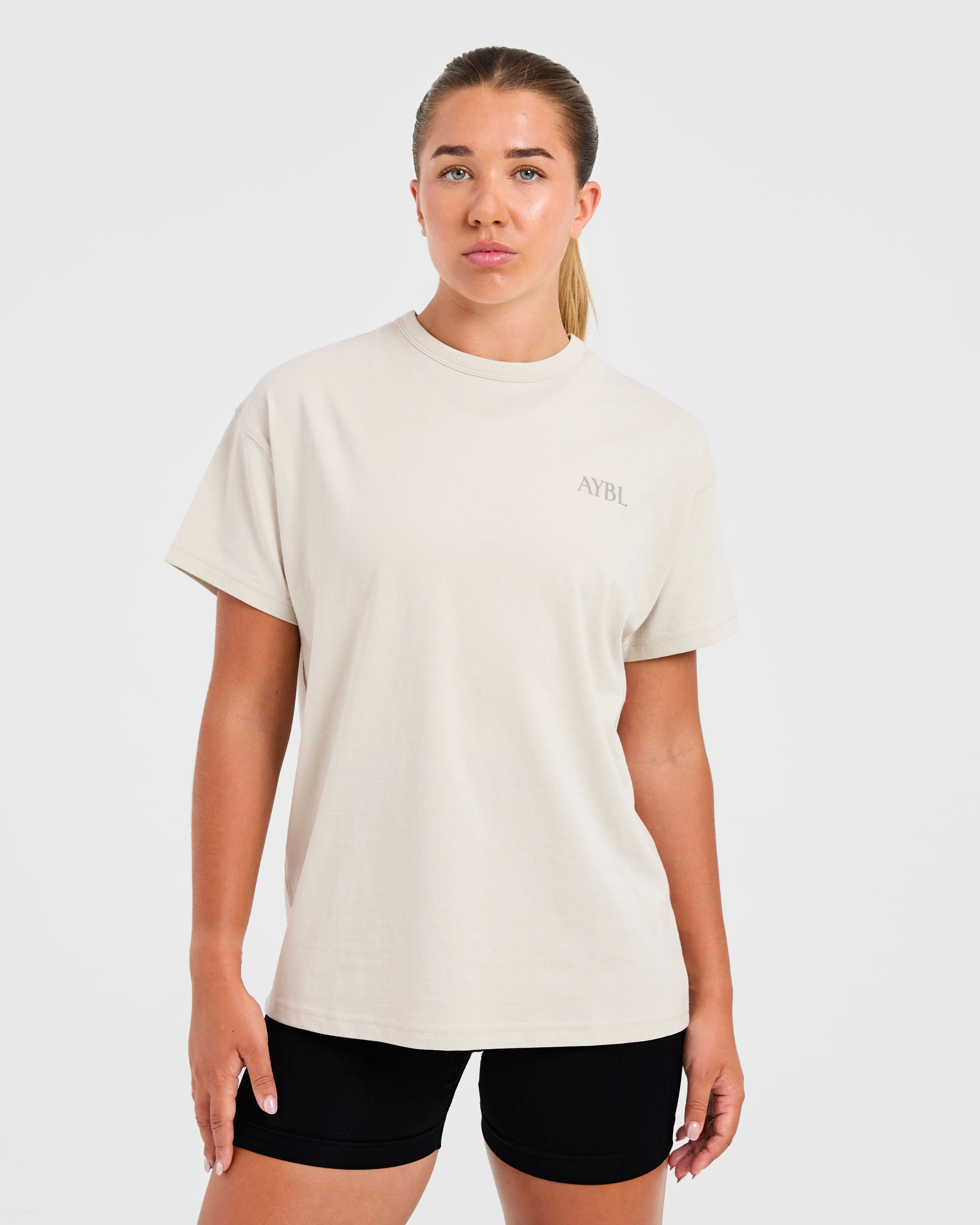 Athletics Club Oversized T Shirt - Taupe Beige sold by AYBL product image thumbnail 2