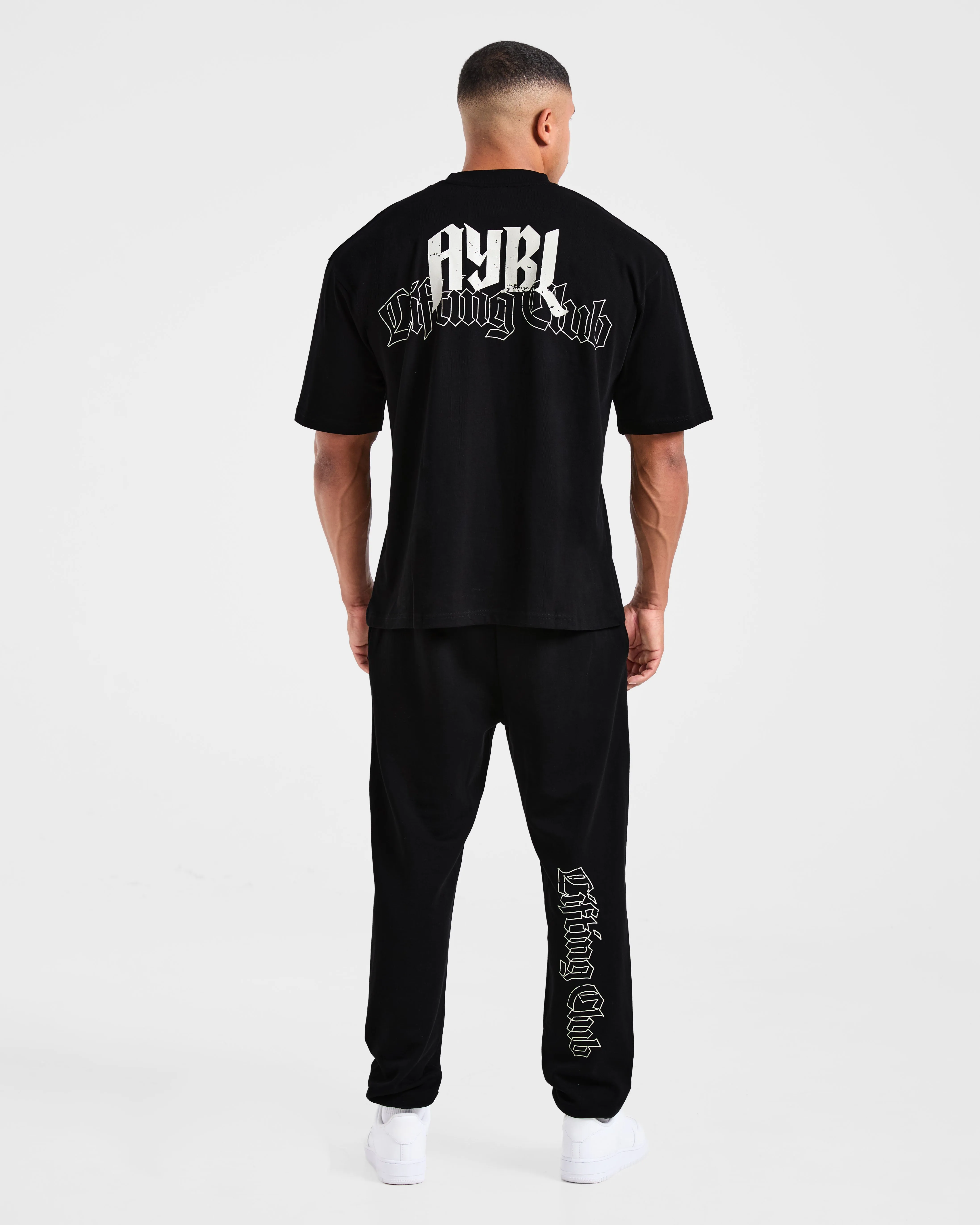Lifting Club Gothic Oversized T Shirt - Black/Off White sold by AYBL product image thumbnail 4