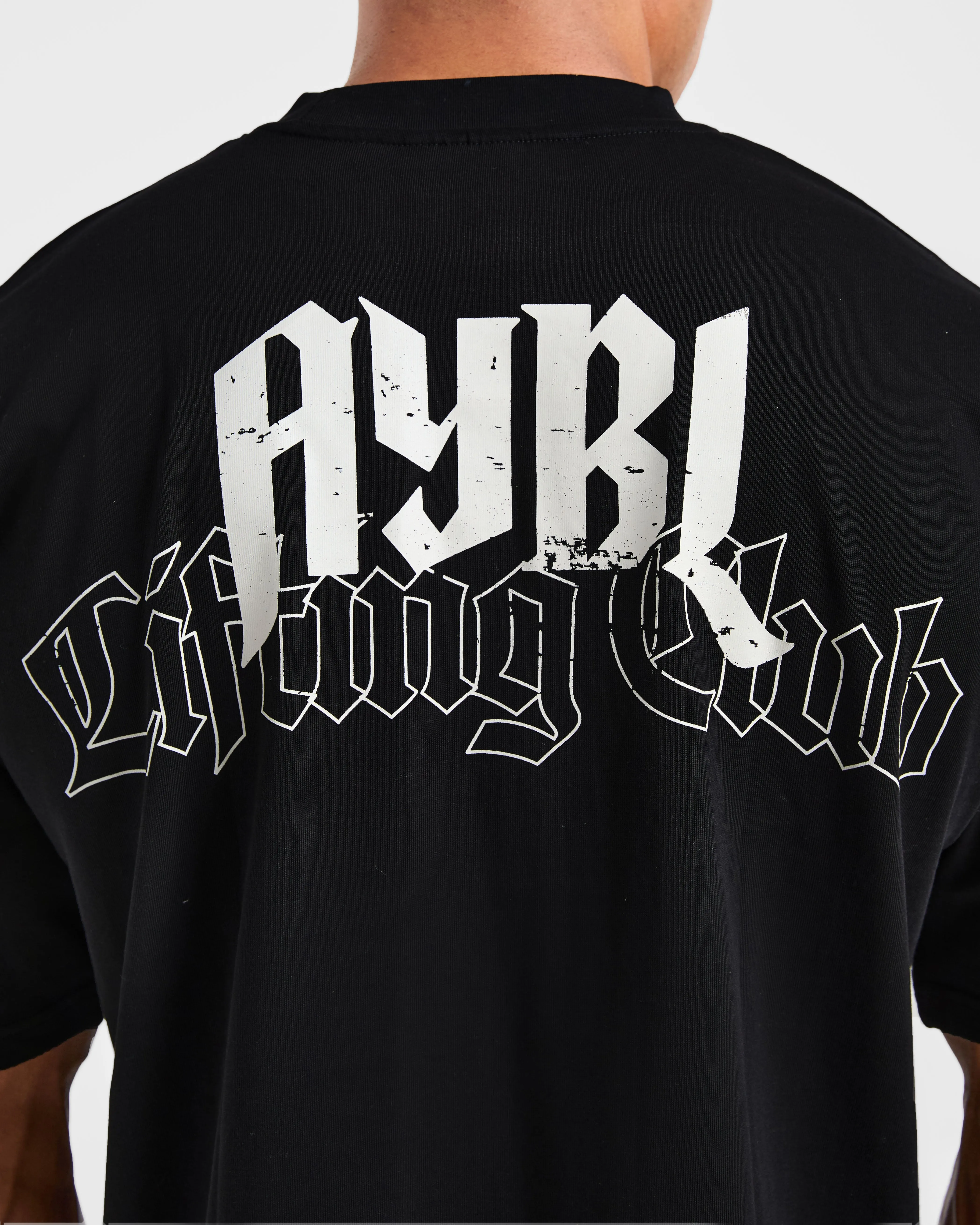 Lifting Club Gothic Oversized T Shirt - Black/Off White sold by AYBL product image thumbnail 5
