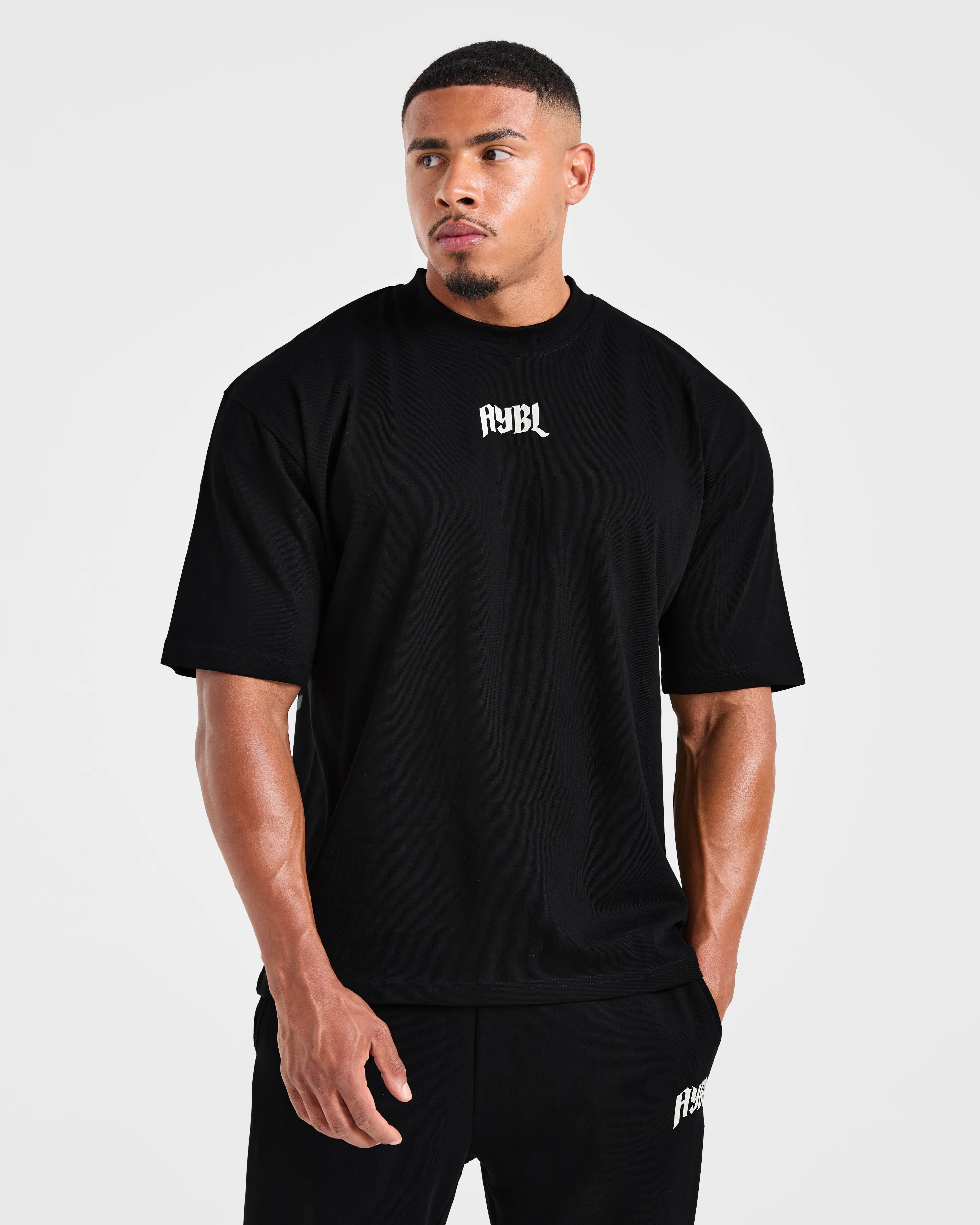 Lifting Club Gothic Oversized T Shirt - Black/Off White sold by AYBL product image thumbnail 2