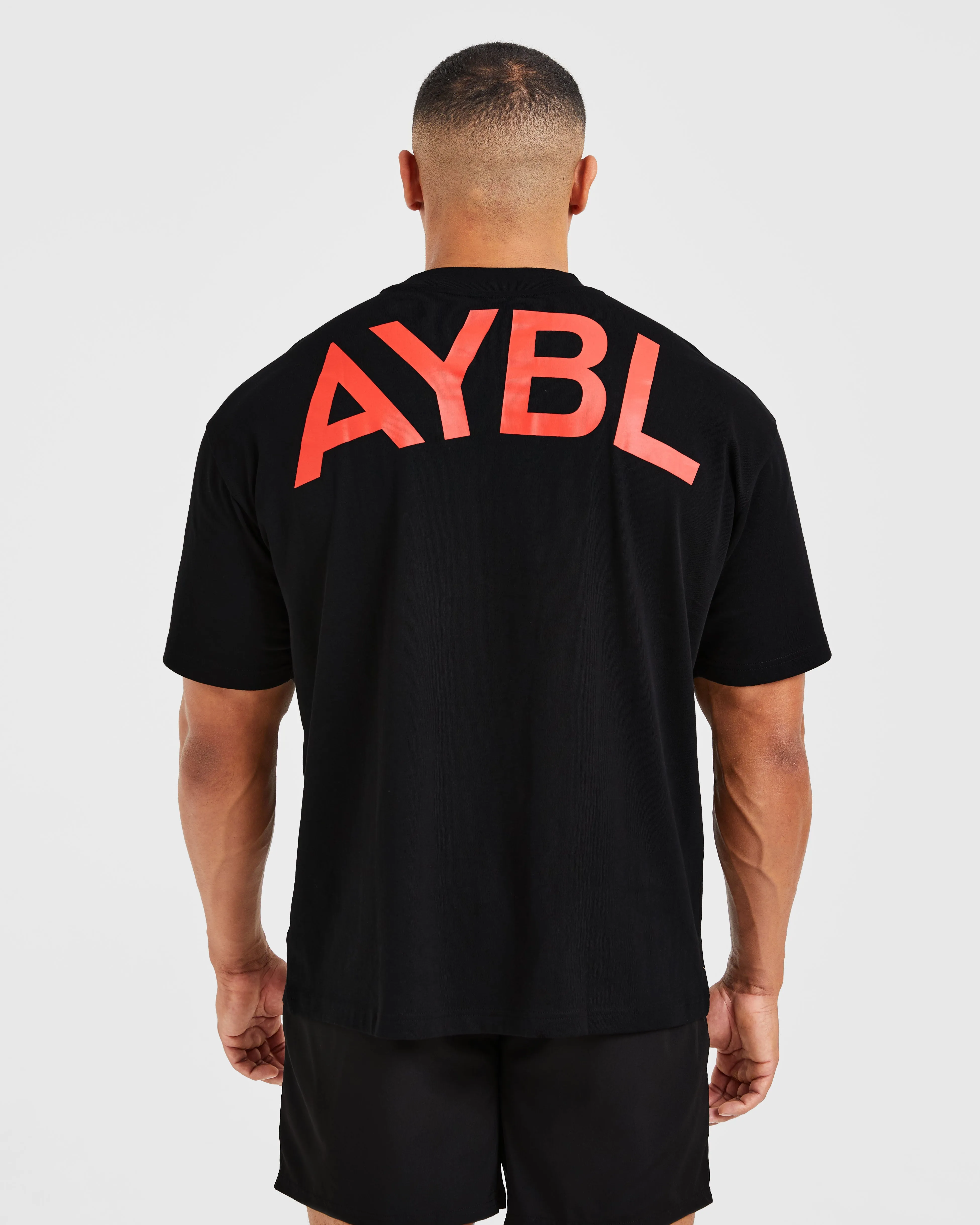 Essential Oversized T Shirt - Black/Red sold by AYBL