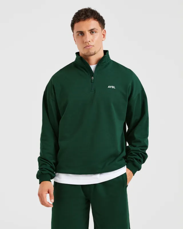 Rebound 1/4 Zip Pullover - Forest Green sold by AYBL