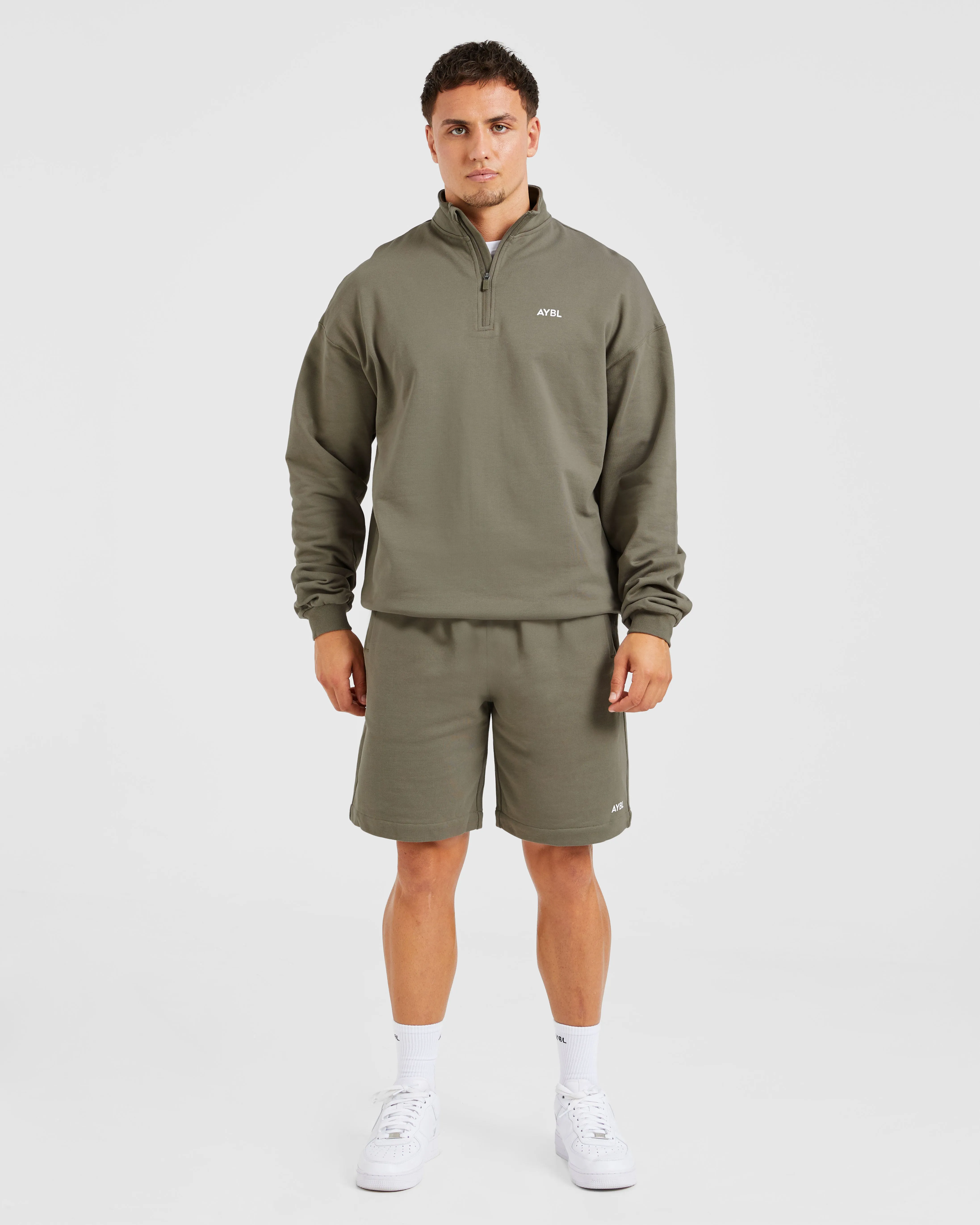 Rebound 1/4 Zip Pullover - Dusky Olive sold by AYBL product image thumbnail 3