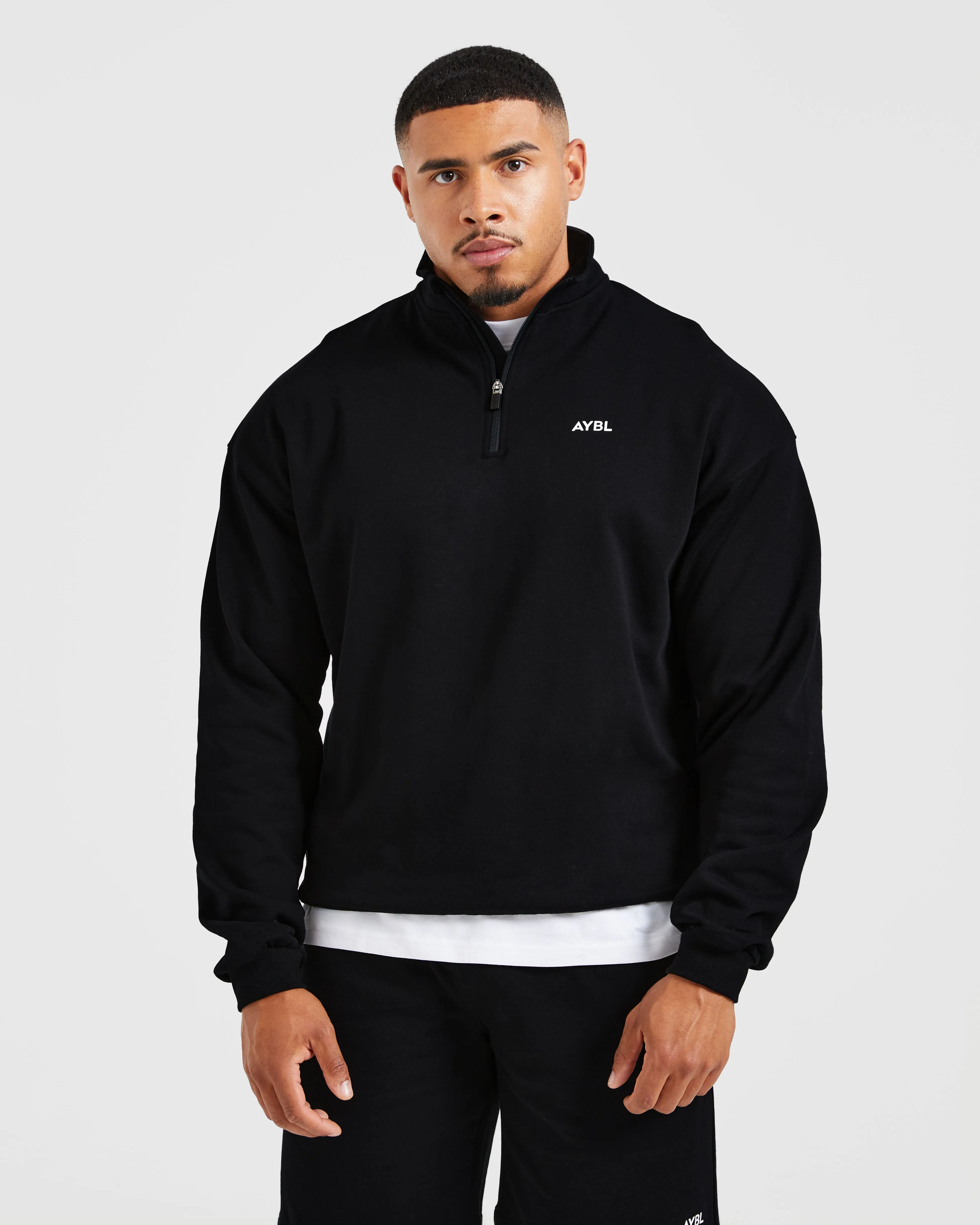 Rebound 1/4 Zip Pullover - Black sold by AYBL