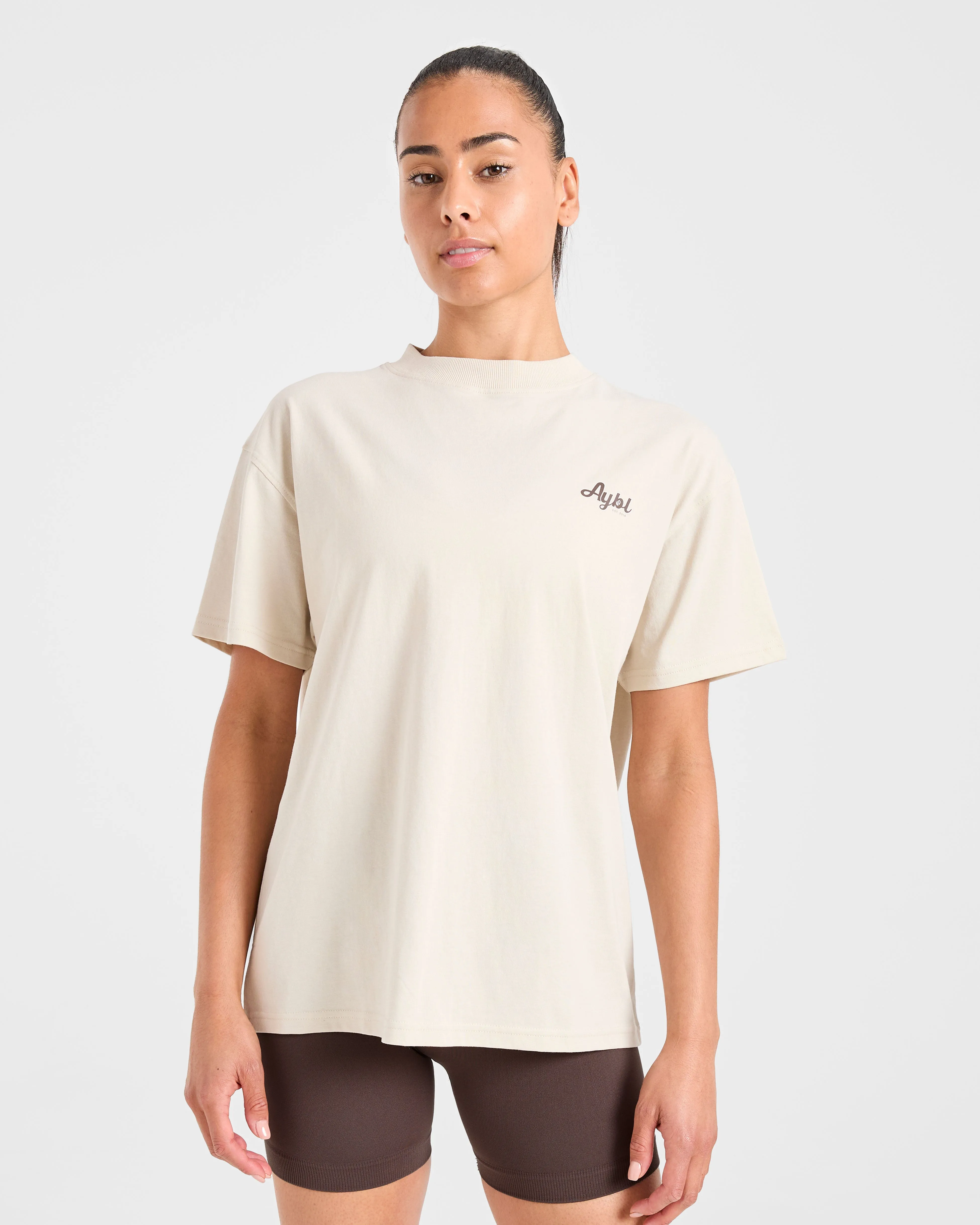 Sports Wellness Oversized T Shirt - Beige sold by AYBL product image thumbnail 2