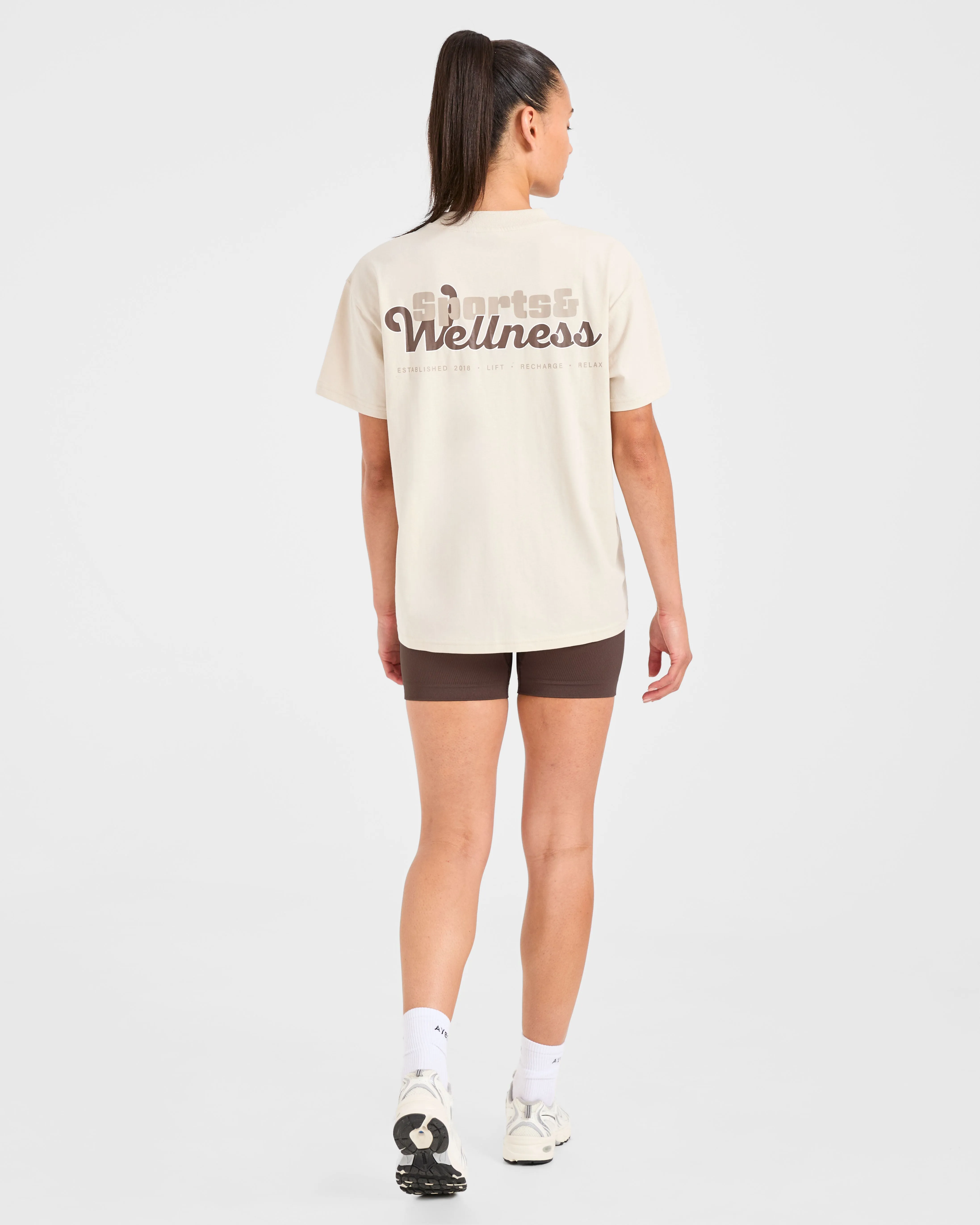 Sports Wellness Oversized T Shirt - Beige sold by AYBL product image thumbnail 4