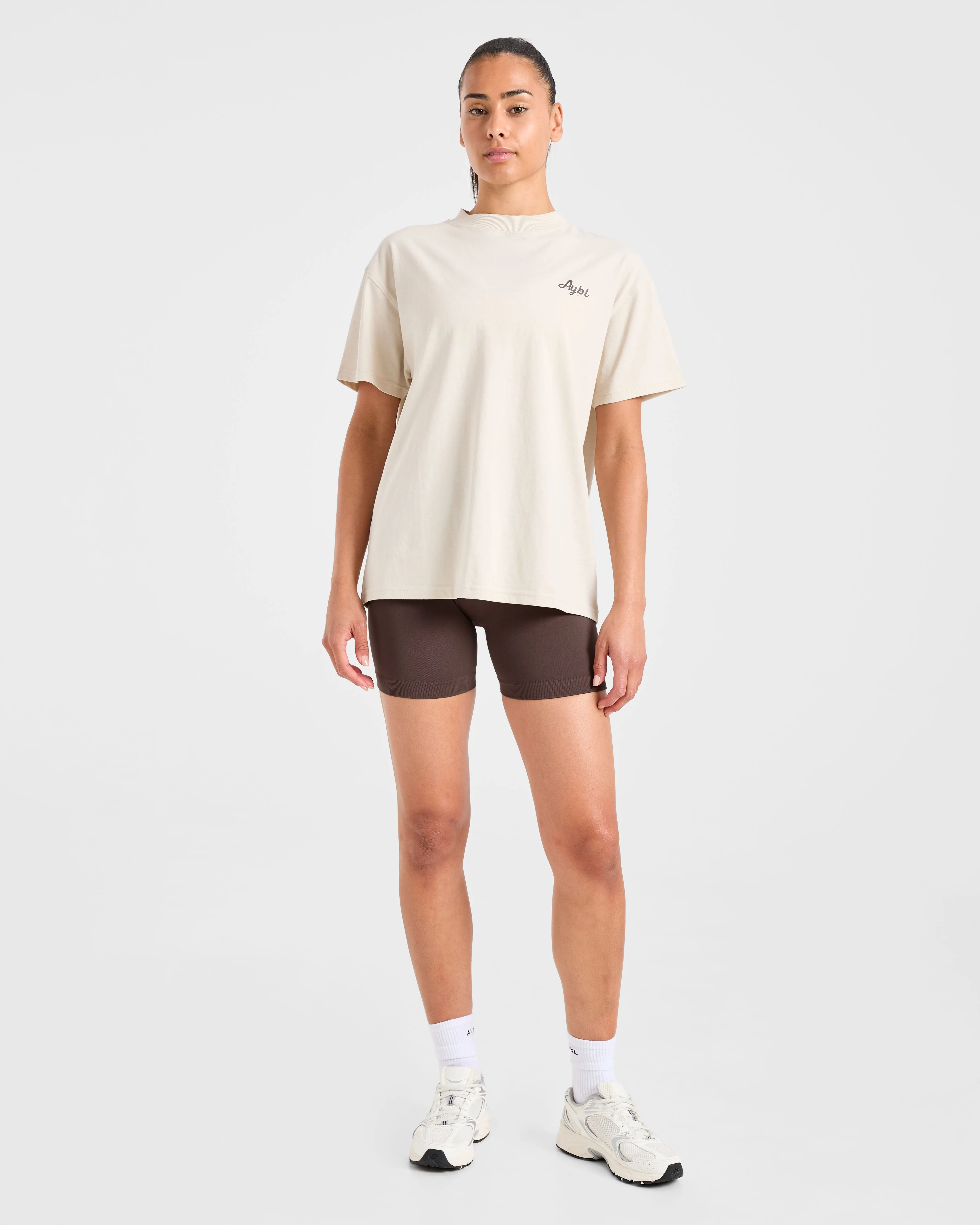 Sports Wellness Oversized T Shirt - Beige sold by AYBL product image thumbnail 3