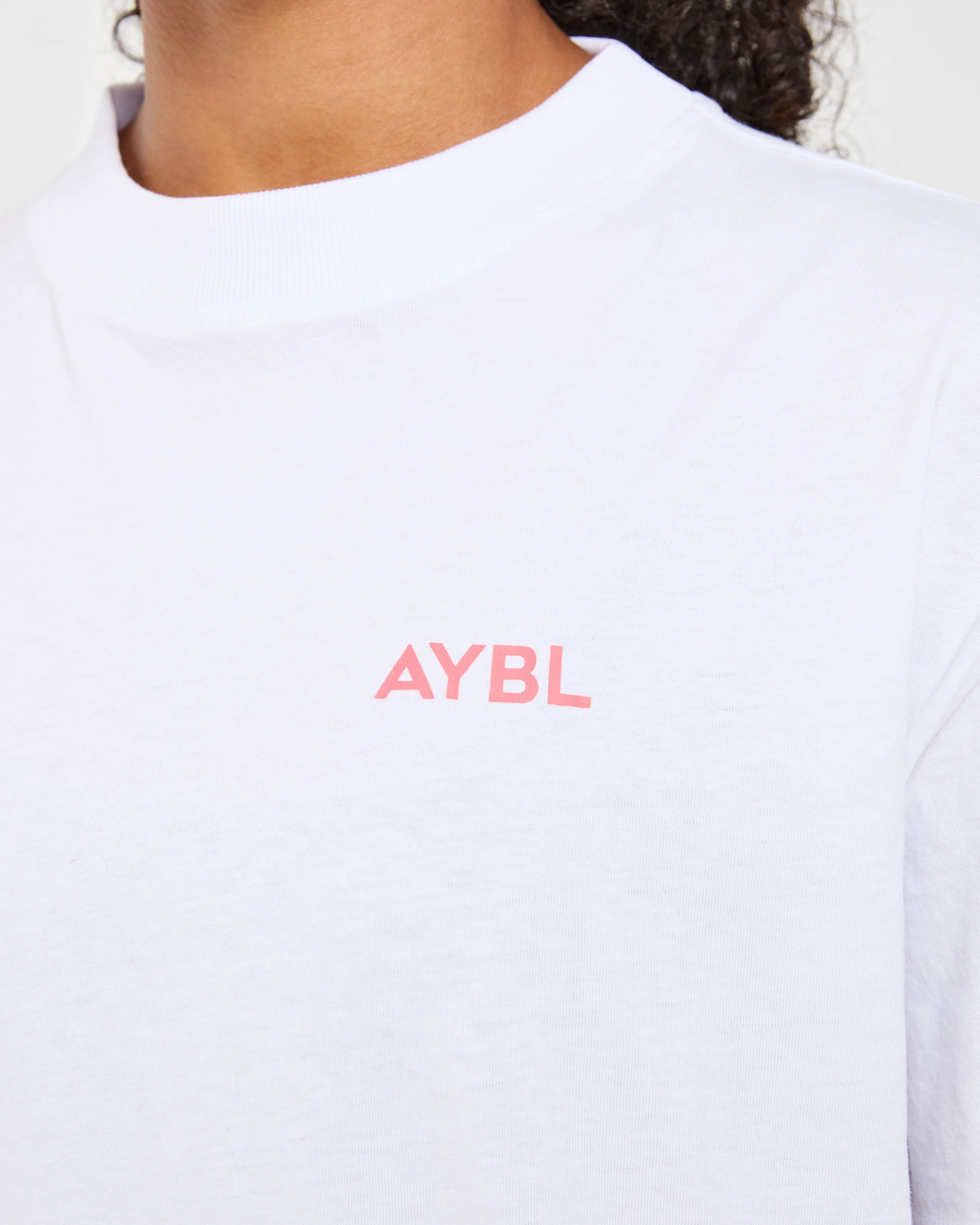 Lift Graphic Oversized T Shirt - White/Coral Peach sold by AYBL product image thumbnail 5