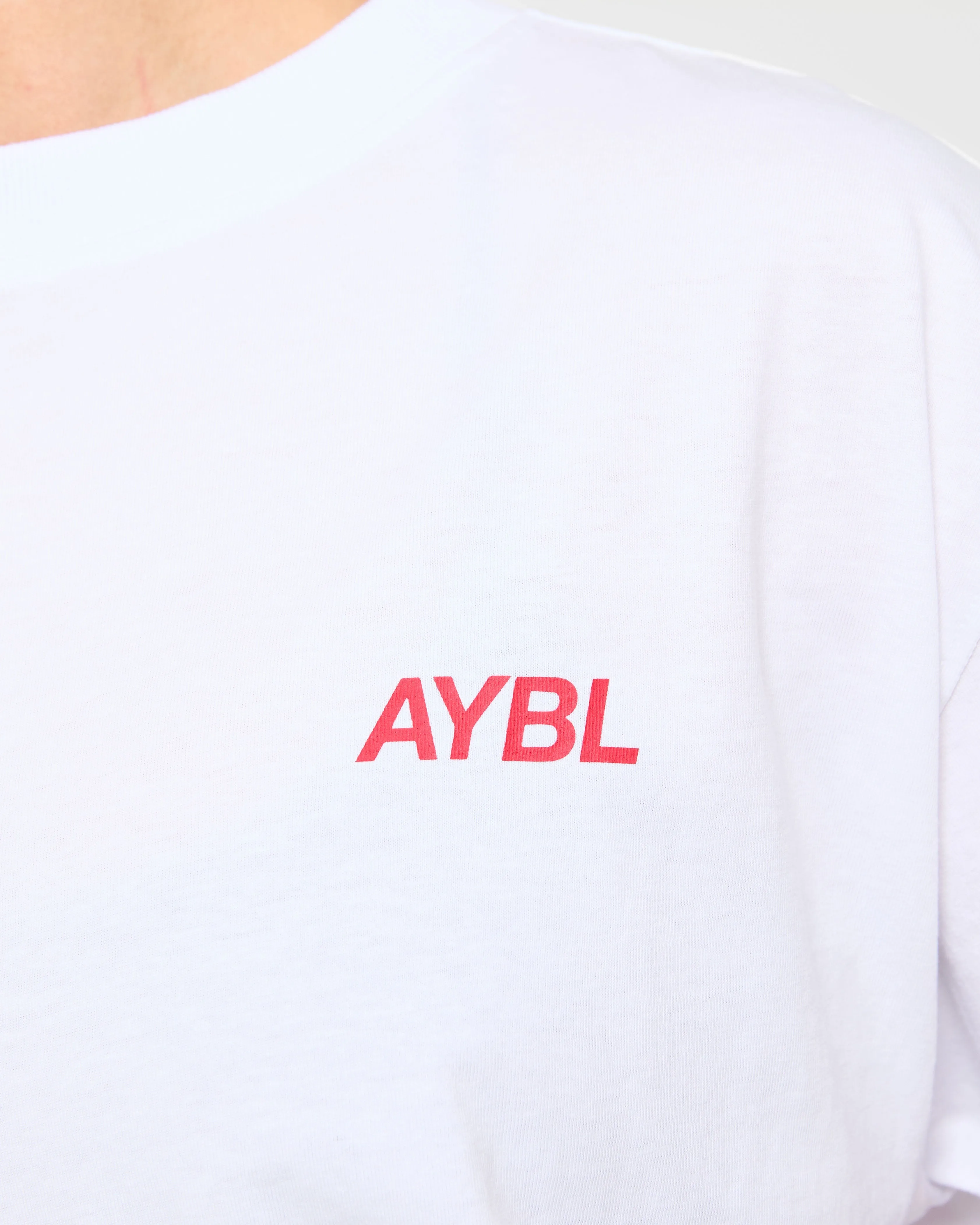 AYBL Sports Club Oversized T Shirt - White/True Red sold by AYBL product image thumbnail 5