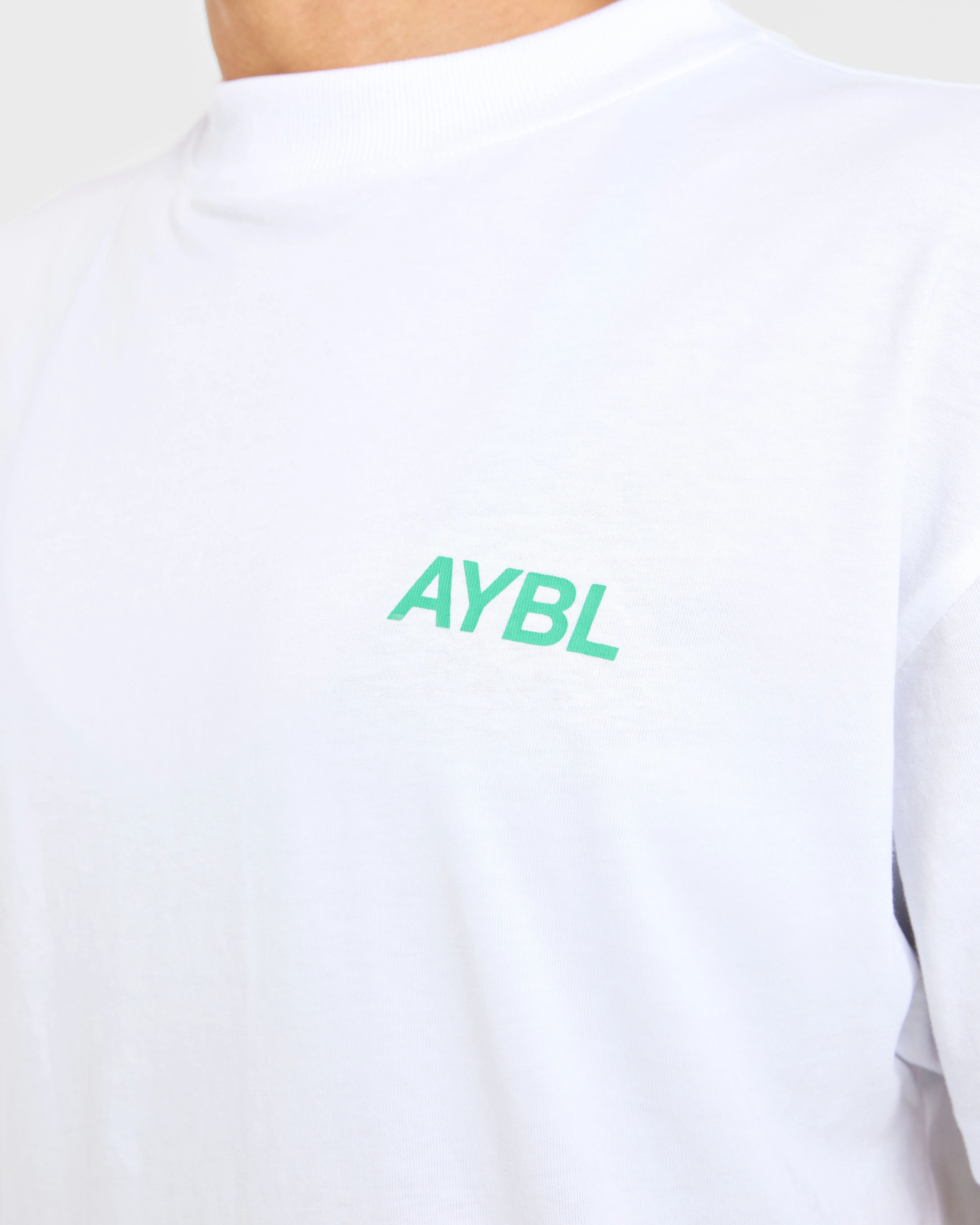 AYBL Sports Club Oversized T Shirt - White/Racing Green sold by AYBL product image thumbnail 5
