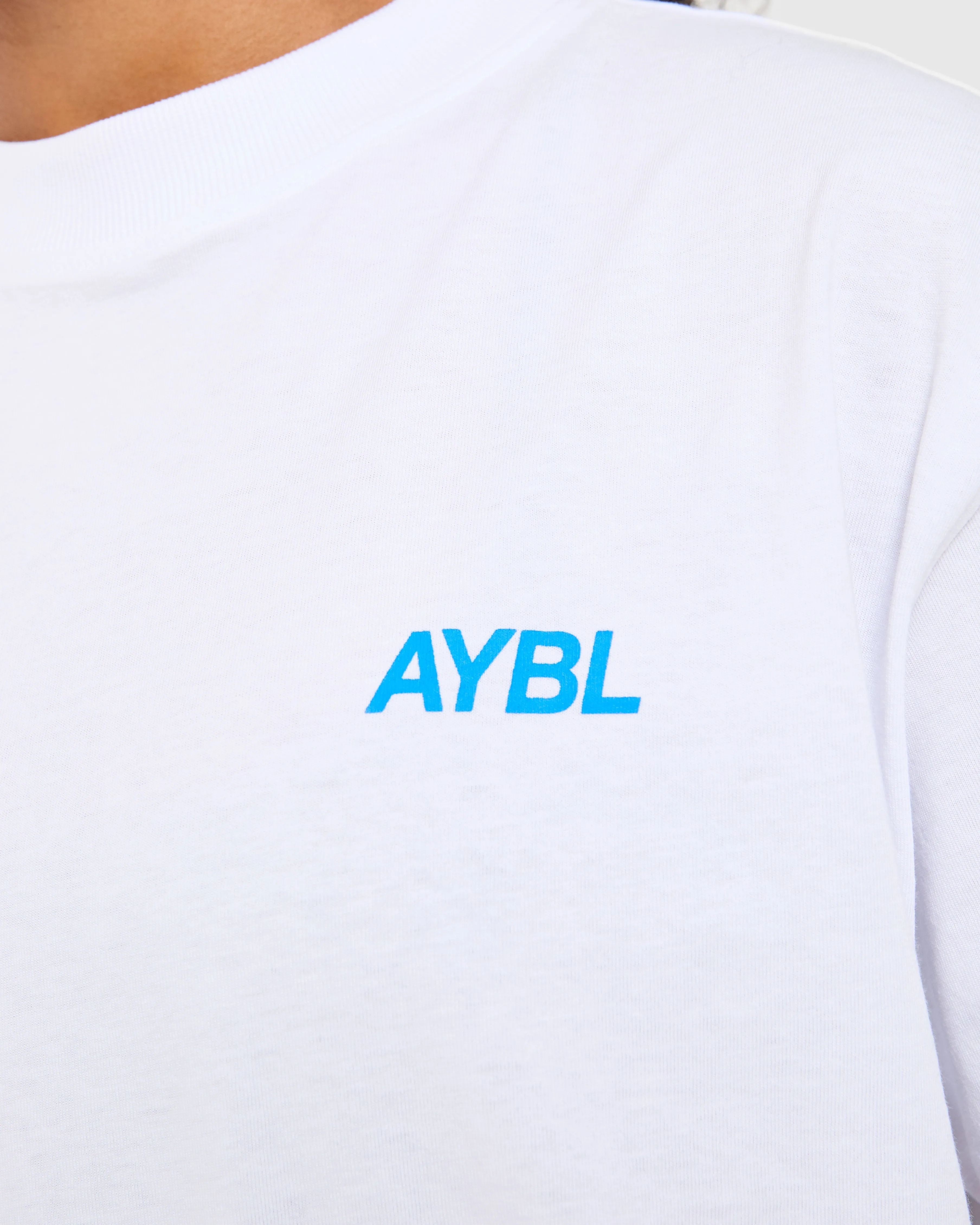 AYBL Sports Club Oversized T Shirt - White/Cobalt sold by AYBL product image thumbnail 5