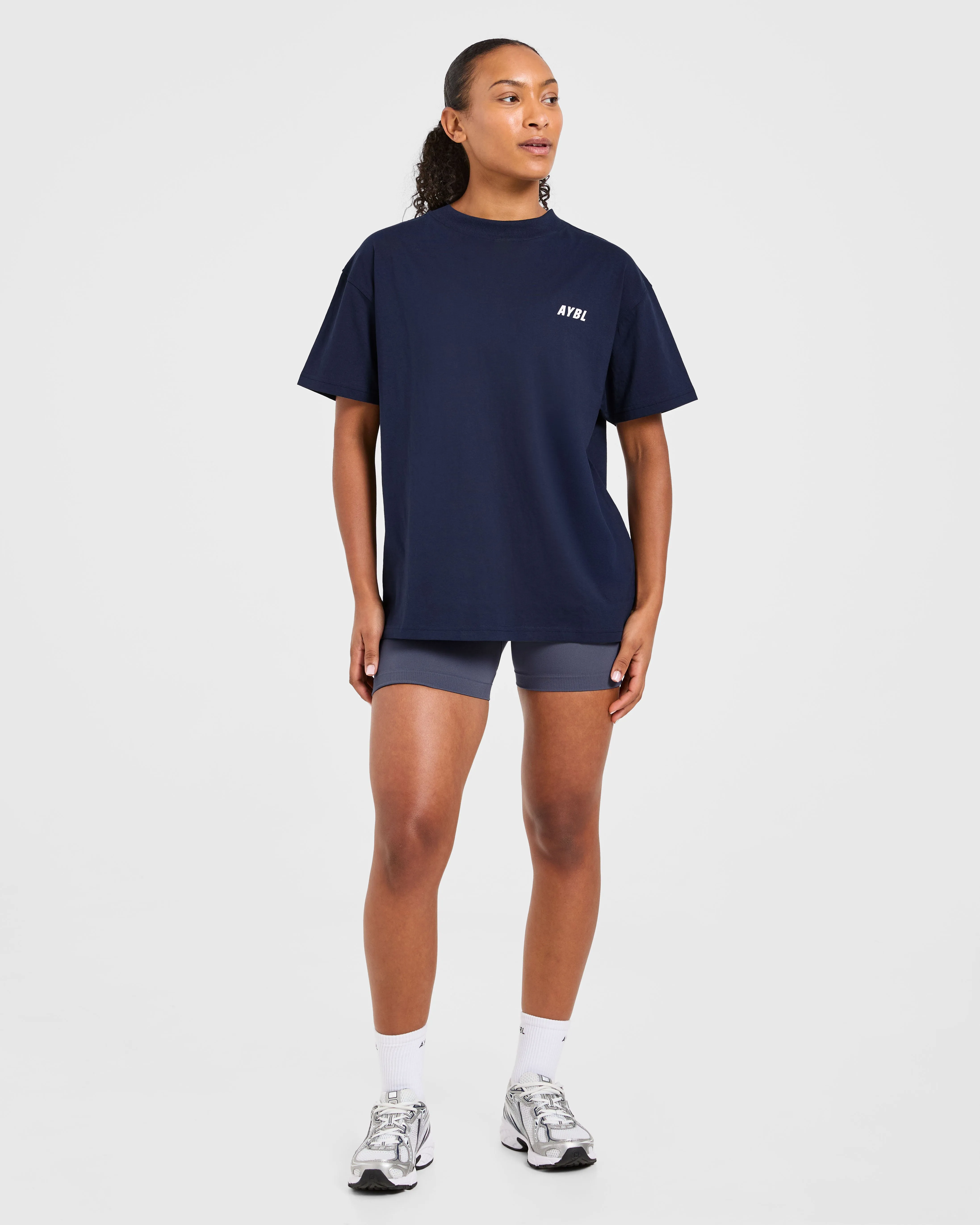Cardio Club Oversized T Shirt - Navy sold by AYBL product image thumbnail 3