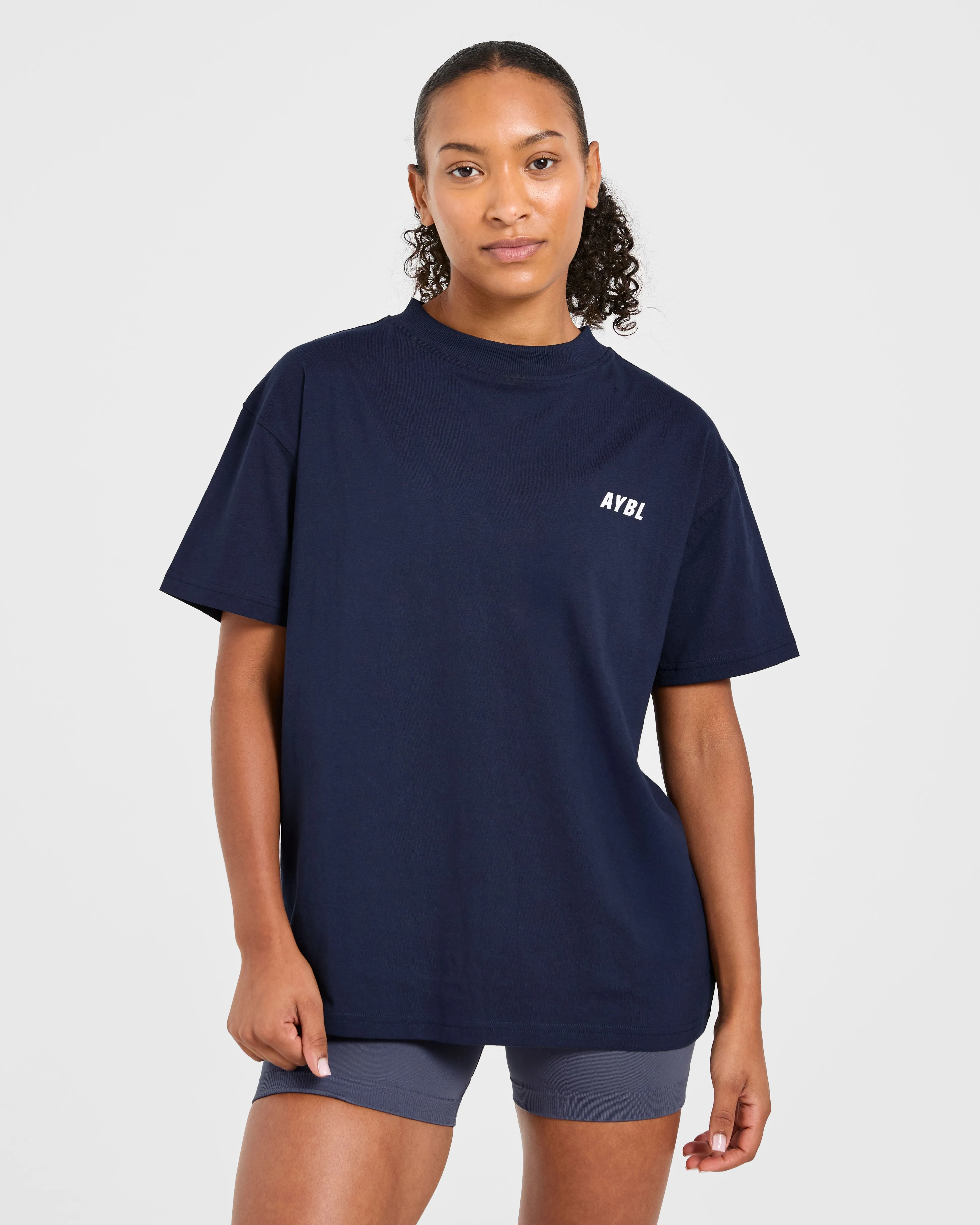 Cardio Club Oversized T Shirt - Navy sold by AYBL product image thumbnail 2