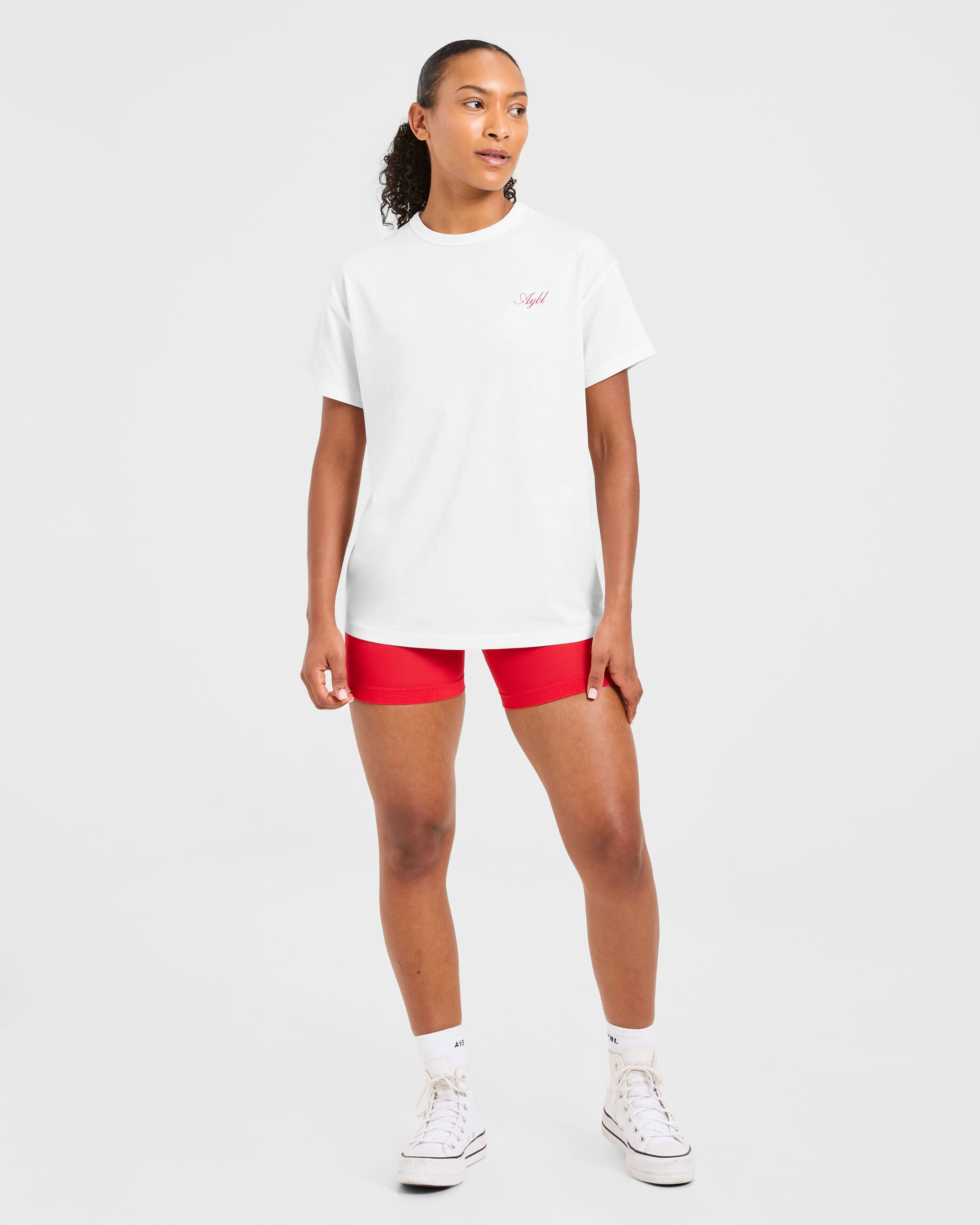 Athletics Sport Dept Oversized T Shirt - White/Red sold by AYBL product image thumbnail 3