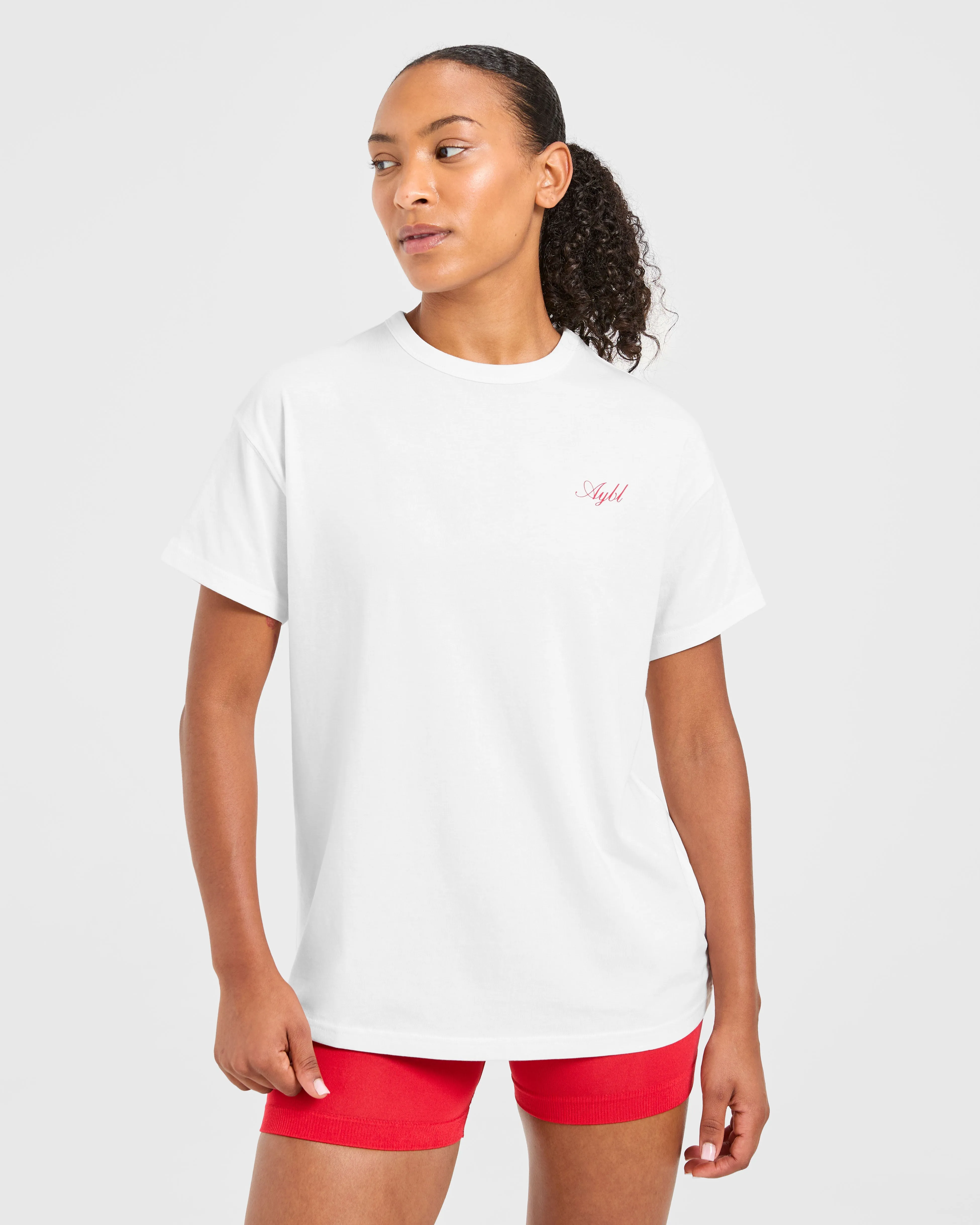 Athletics Sport Dept Oversized T Shirt - White/Red sold by AYBL product image thumbnail 2