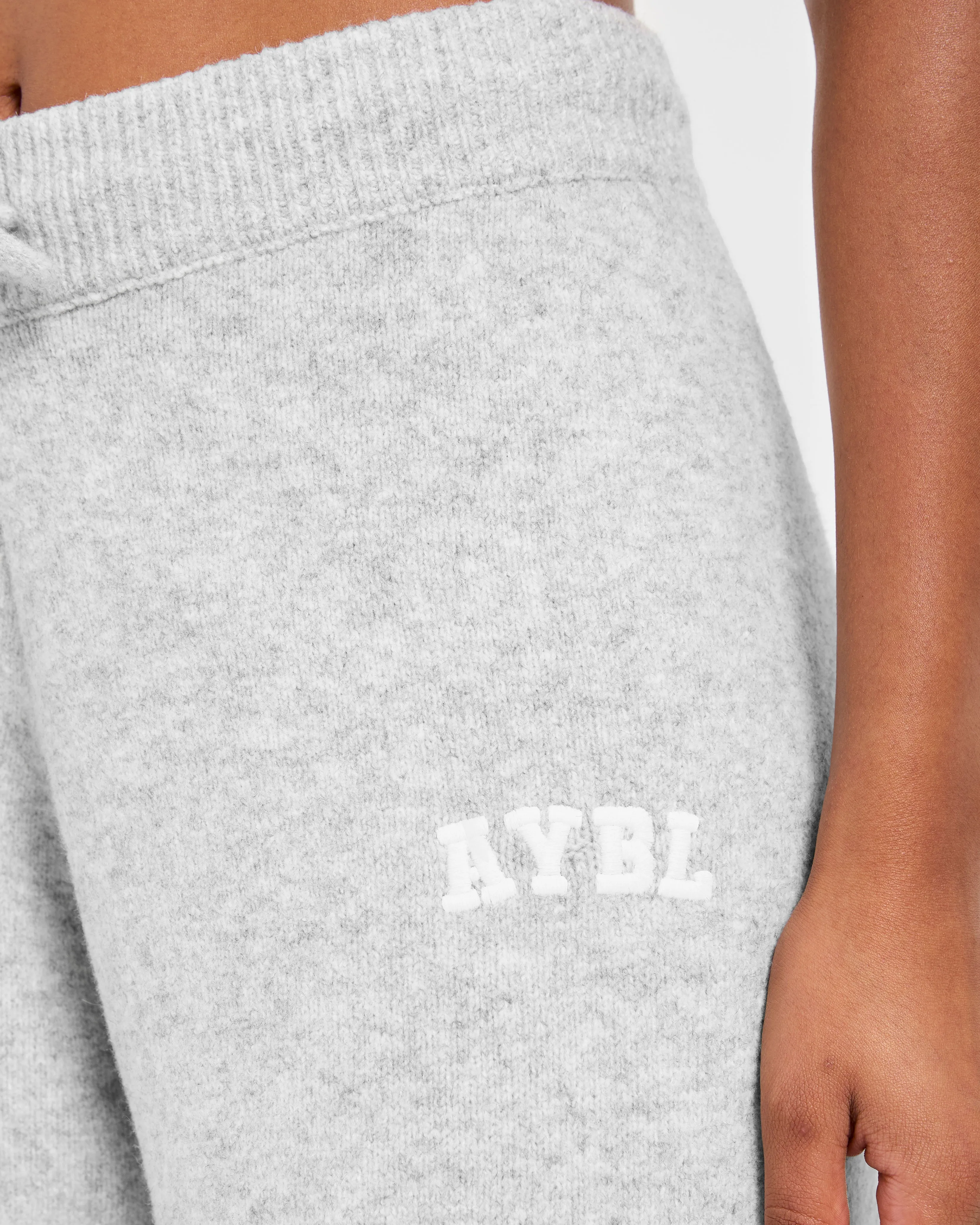 Varsity Oversized Knitted Joggers - Grey Marl sold by AYBL product image thumbnail 5