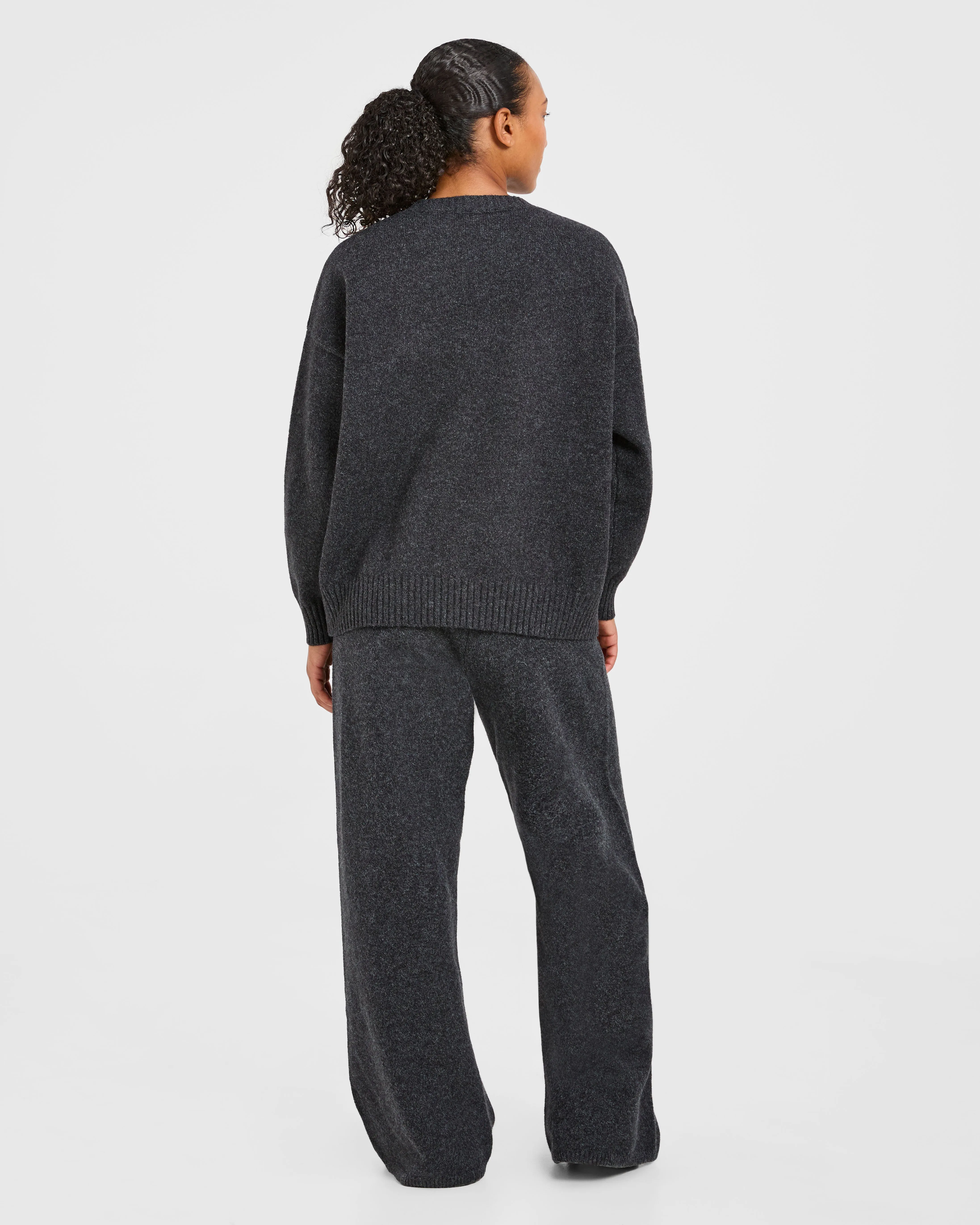 Varsity Oversized Knitted Joggers - Charcoal sold by AYBL product image thumbnail 4