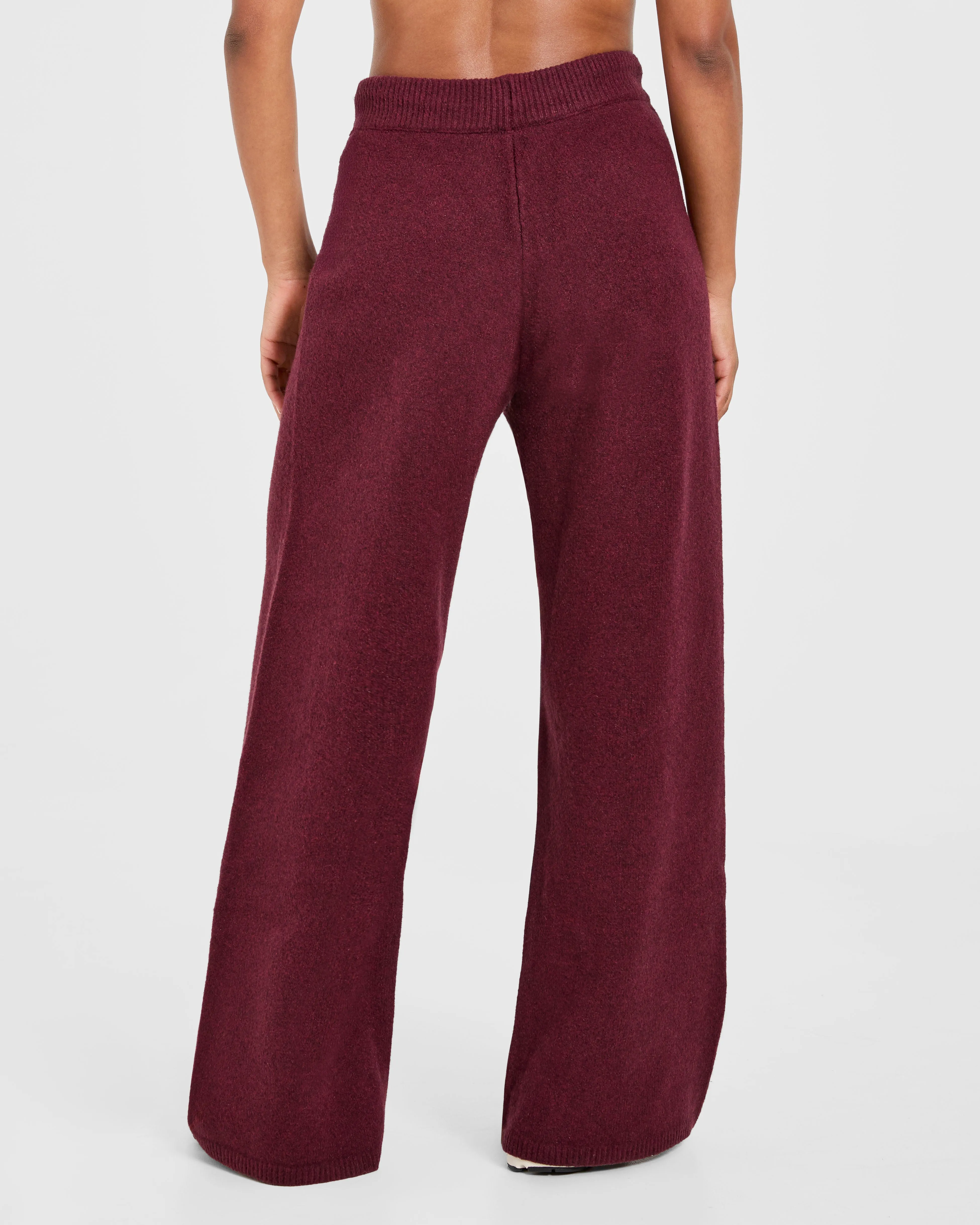 Varsity Oversized Knitted Joggers - Burgundy sold by AYBL product image thumbnail 2