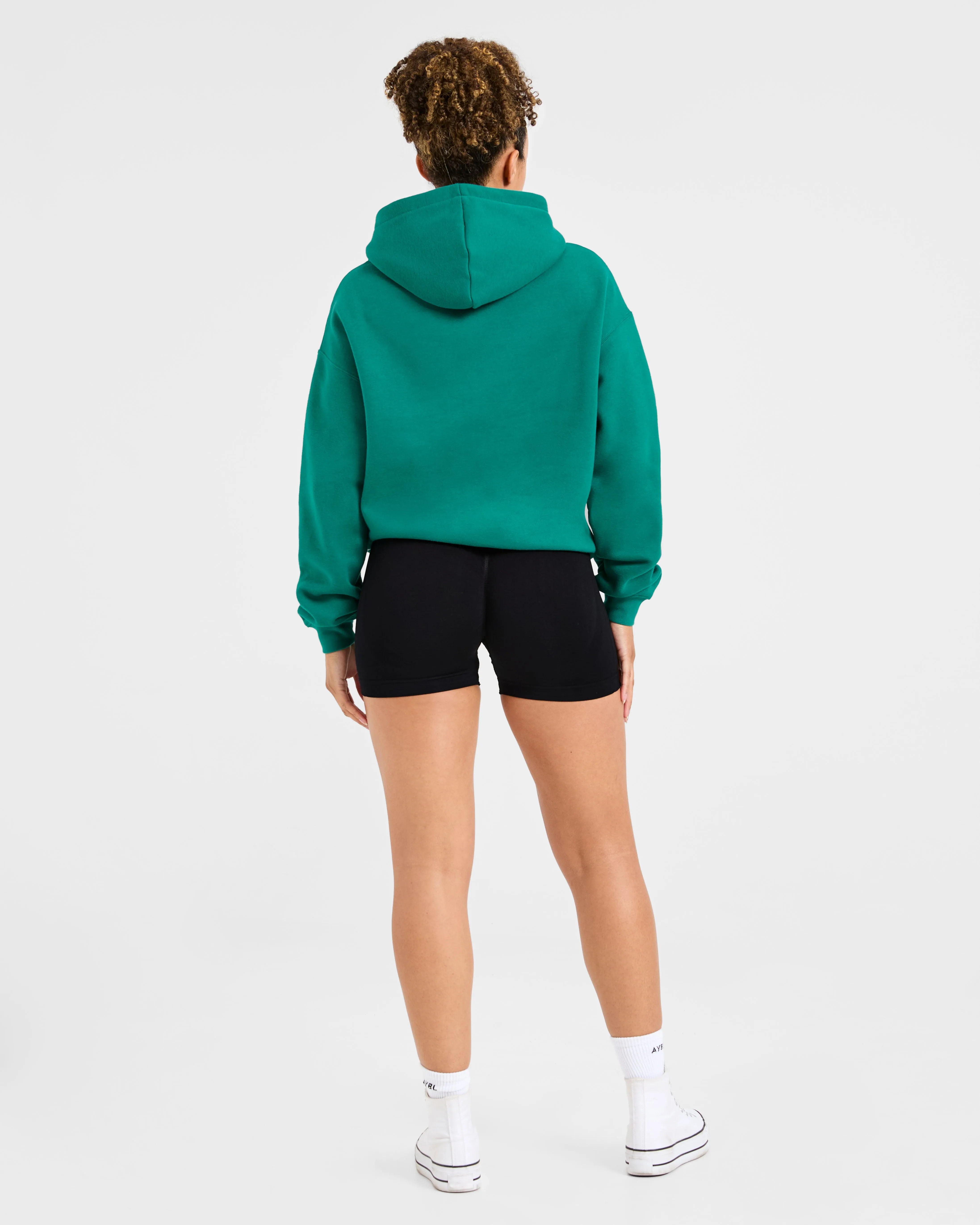 Script Embroidered Oversized Hoodie - Sports Green sold by AYBL product image thumbnail 4