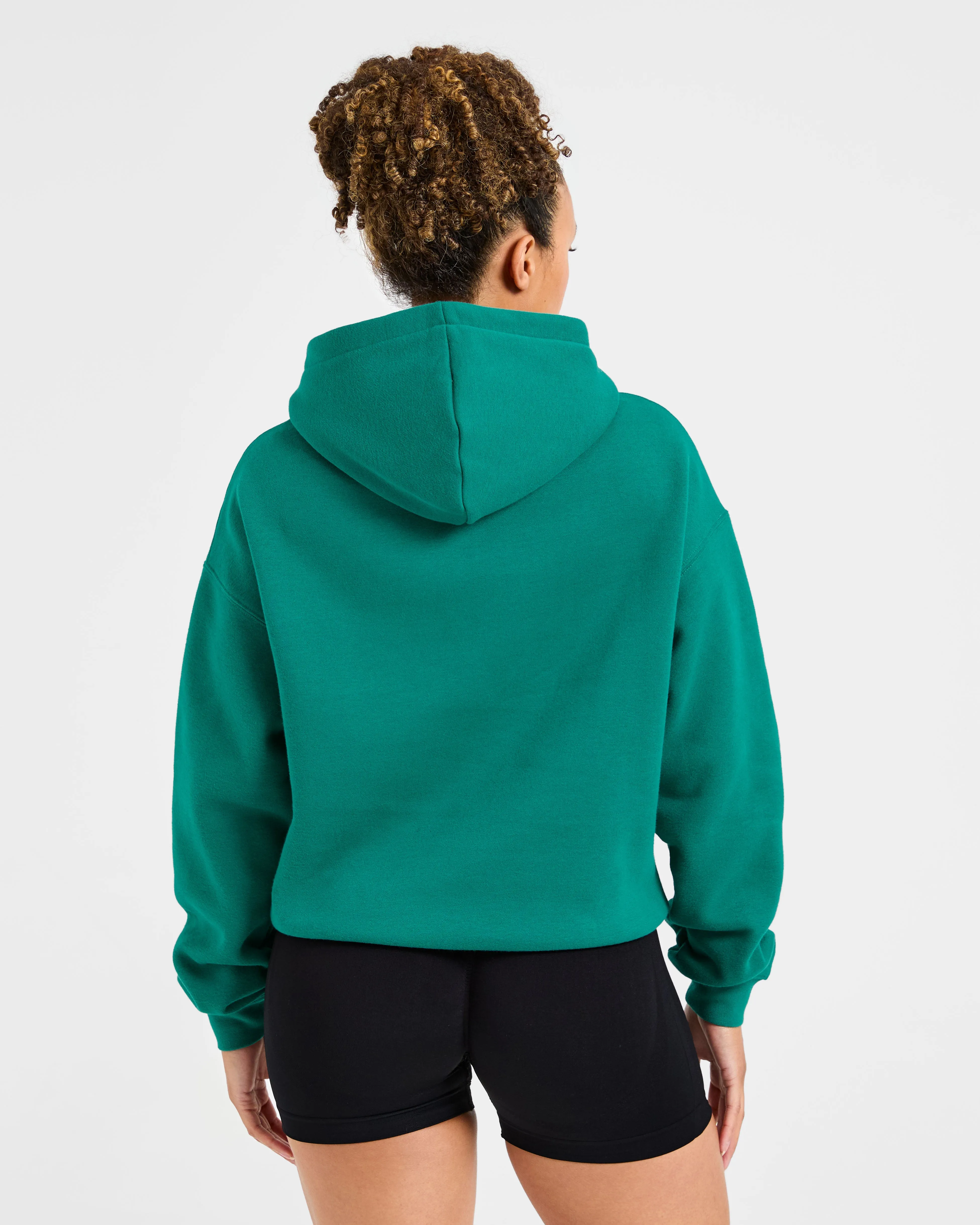 Script Embroidered Oversized Hoodie - Sports Green sold by AYBL product image thumbnail 2