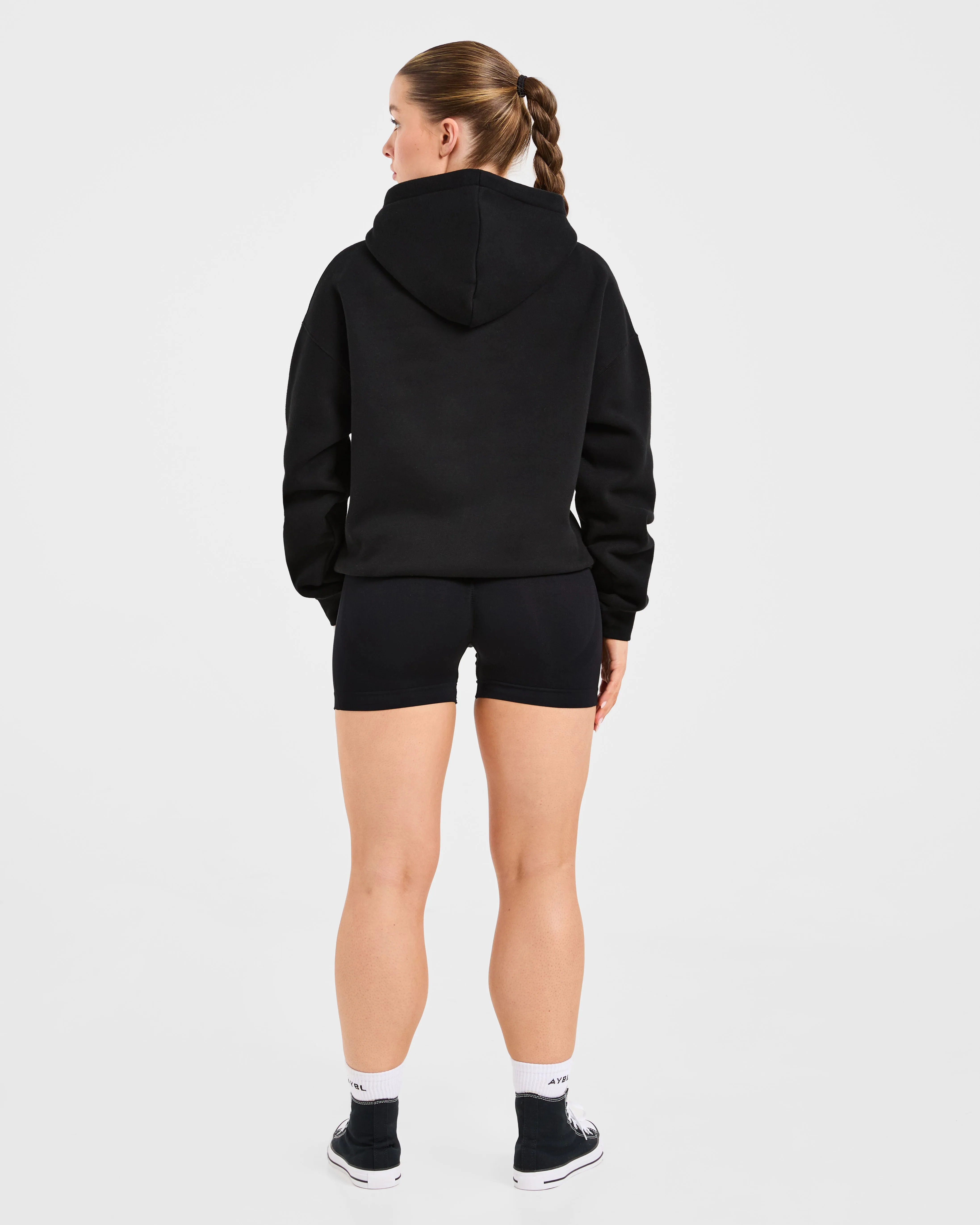 Script Embroidered Oversized Hoodie - Black sold by AYBL product image thumbnail 4