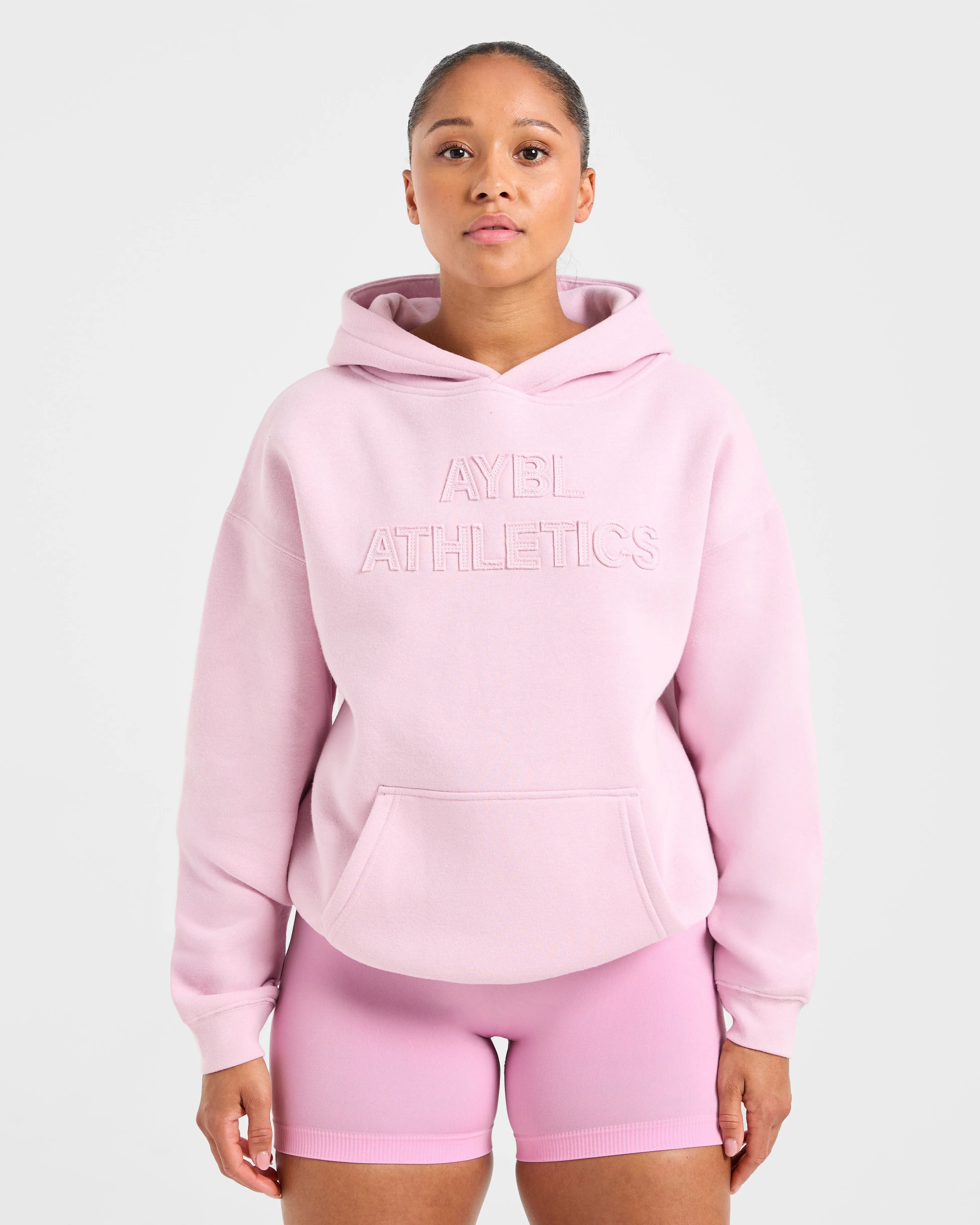 Athletics Applique Oversized Hoodie - Sugar Pink sold by AYBL