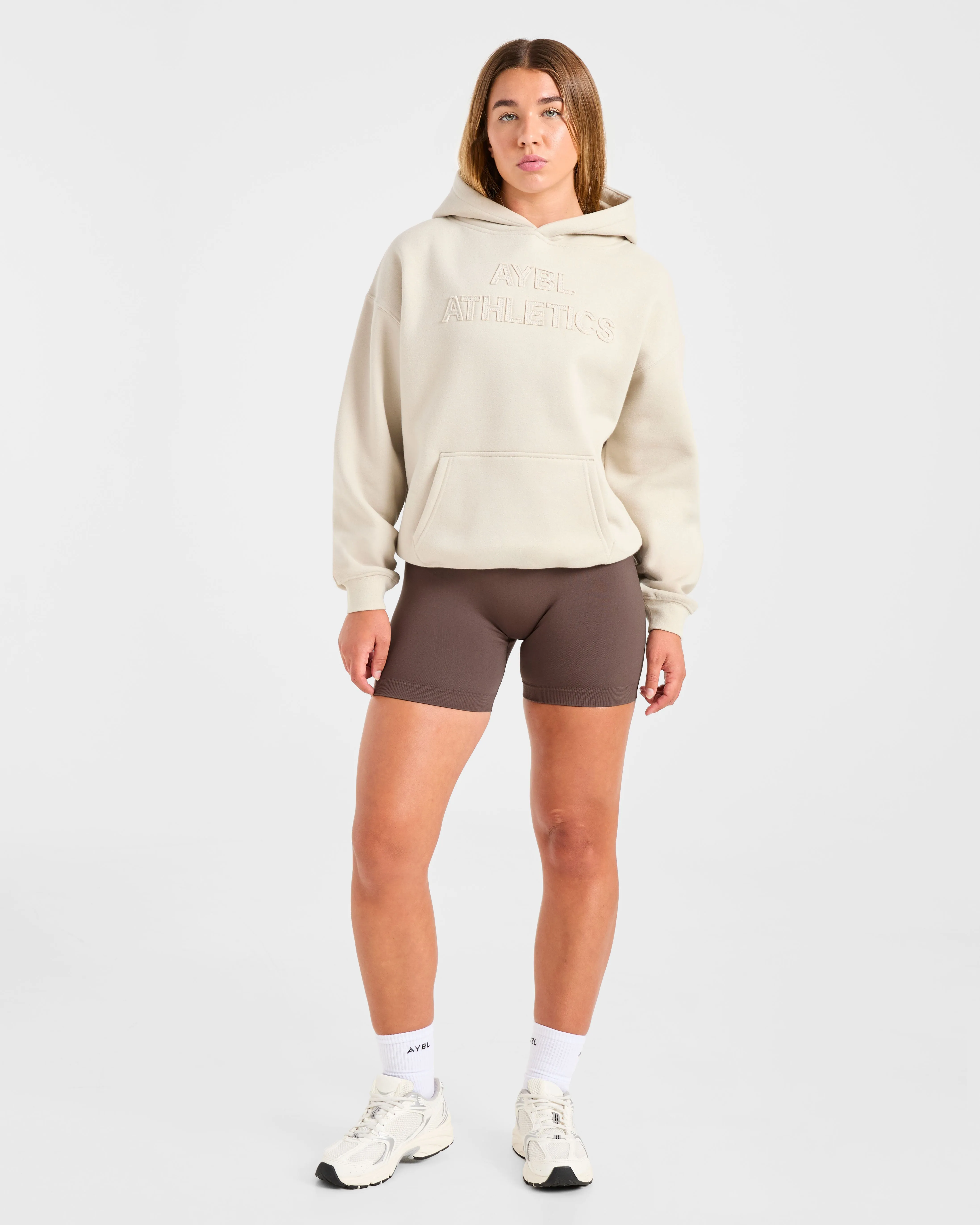 Athletics Applique Oversized Hoodie - Sand sold by AYBL product image thumbnail 3