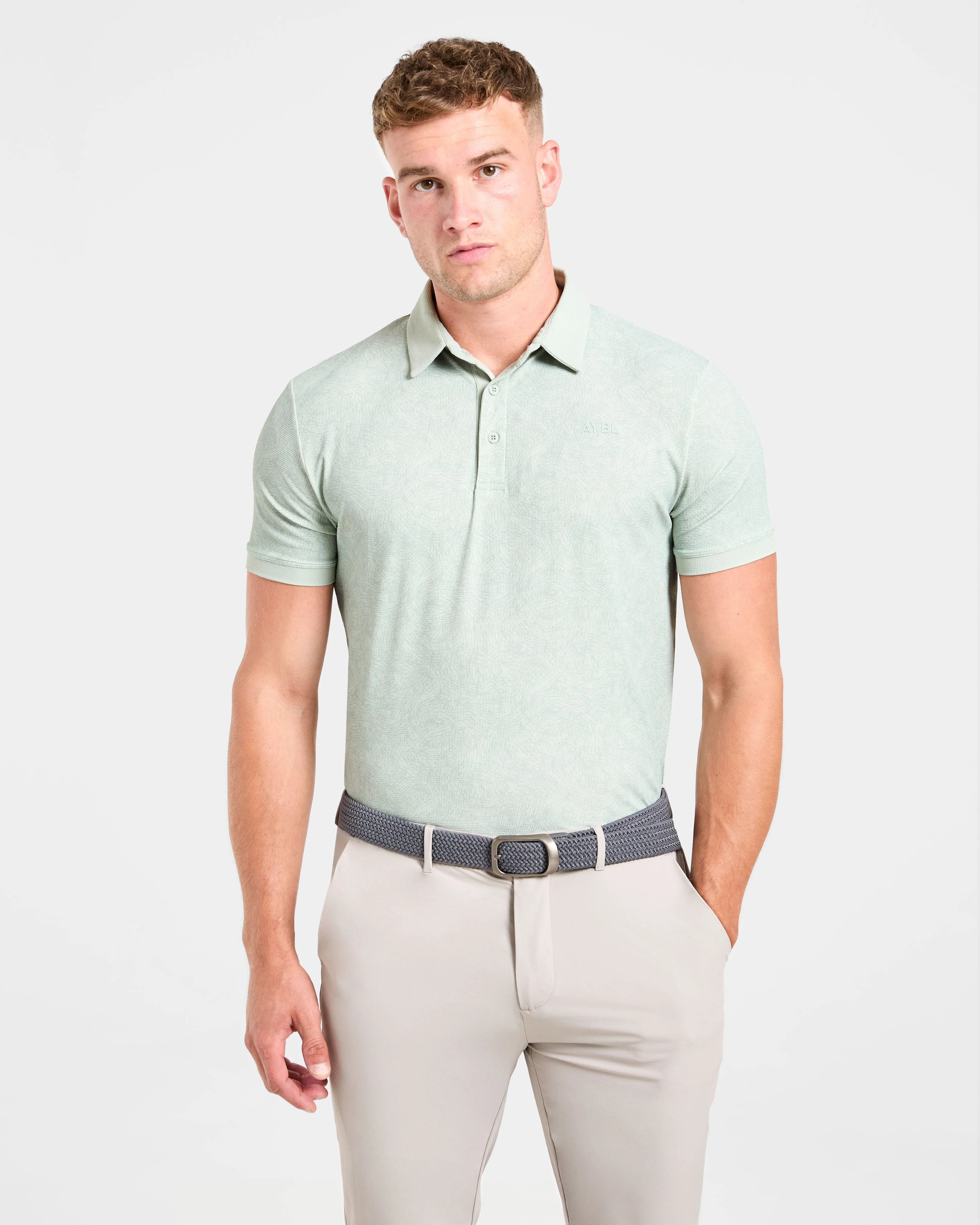 Precision Static Polo - Washed Sage sold by AYBL