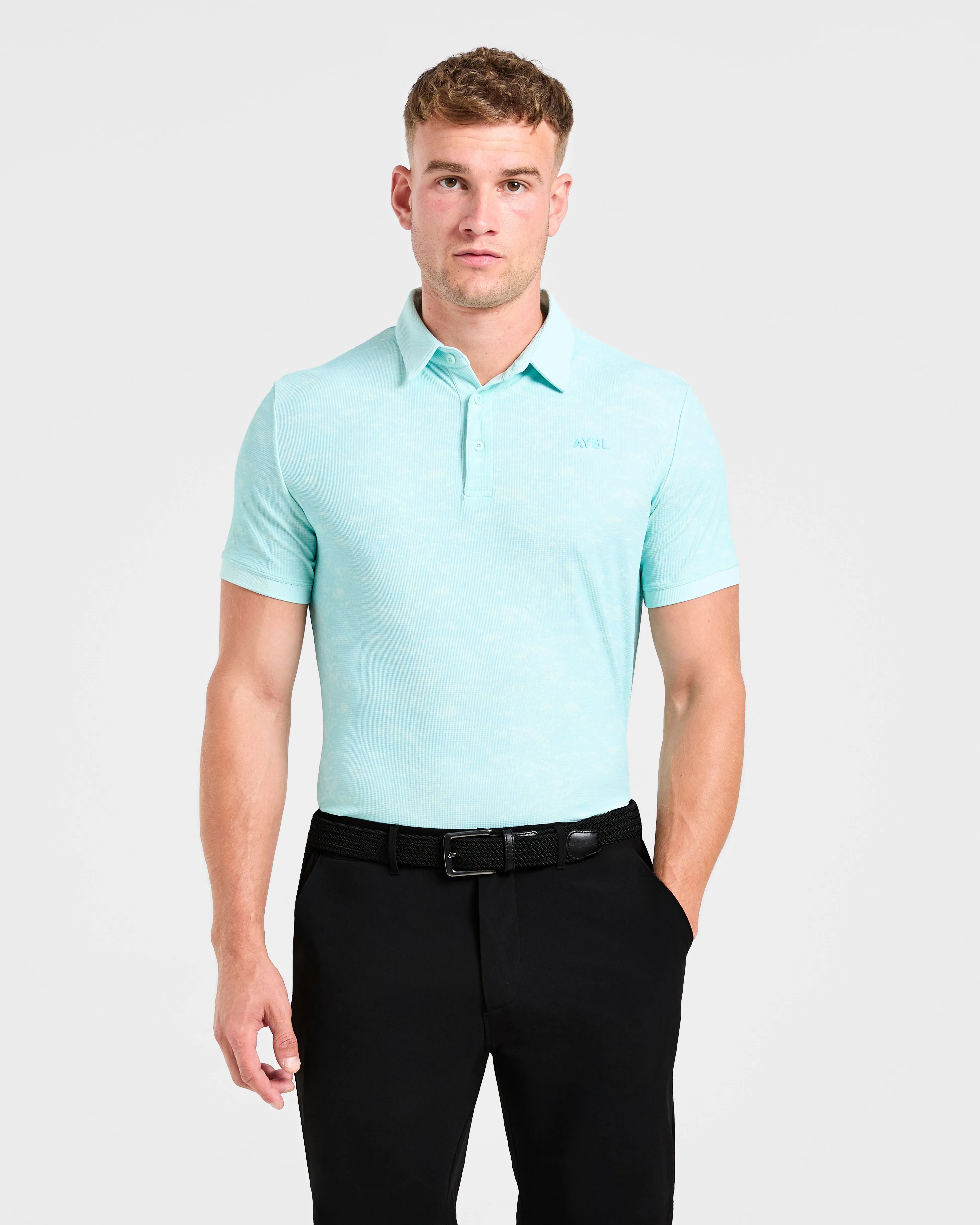 Precision Texture Polo - Summer Blue sold by AYBL