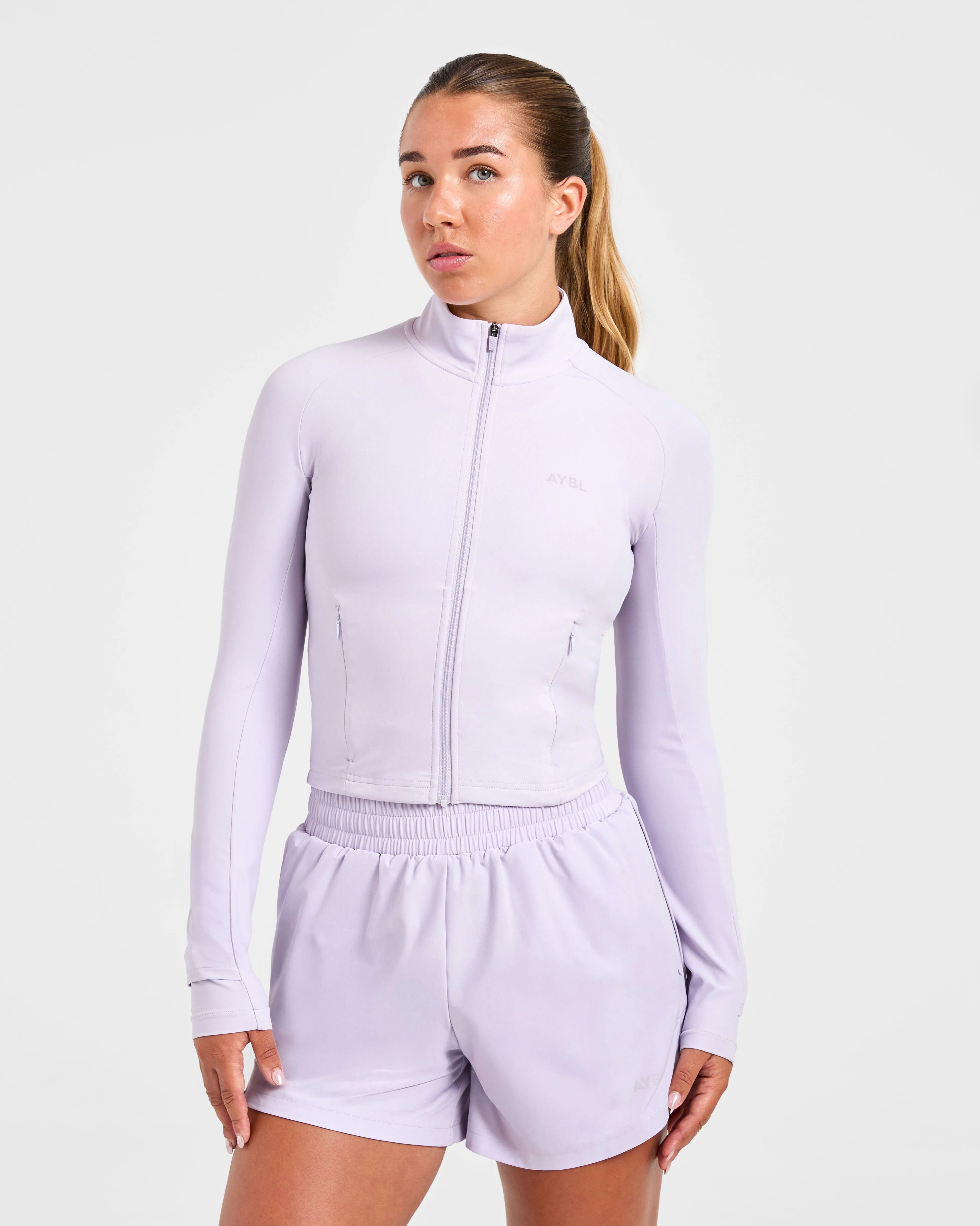 Run Zip Jacket - Ice Lilac sold by AYBL
