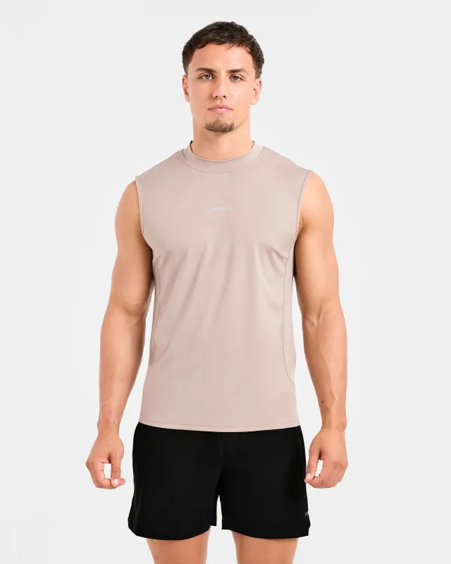 Run Slim Tank - Fossil Taupe sold by AYBL