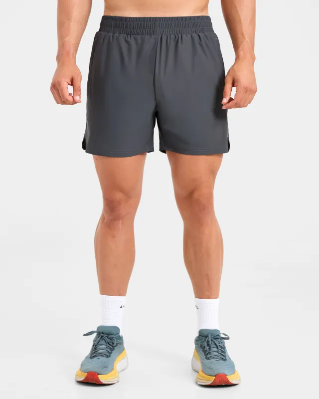 Run 5" Shorts - Hurricane Grey sold by AYBL