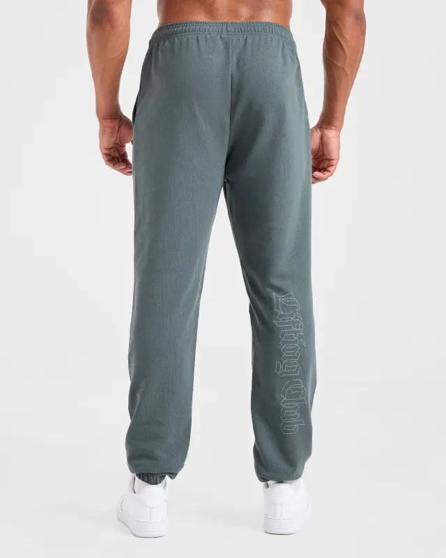 Lifting Club Gothic Oversized Joggers - Iron Slate made by AYBL