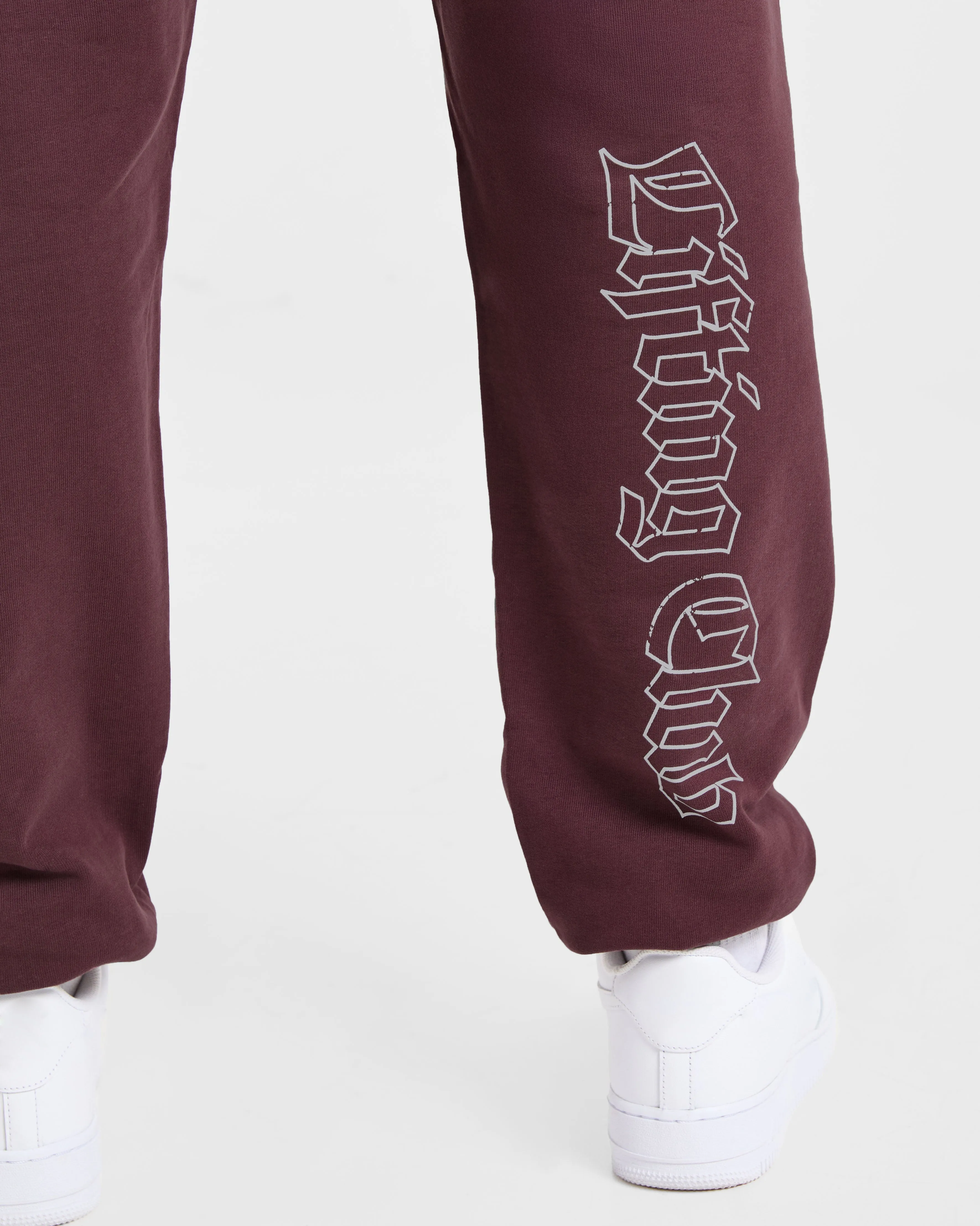 Lifting Club Gothic Oversized Joggers - Dusty Plum/Black sold by AYBL product image thumbnail 5