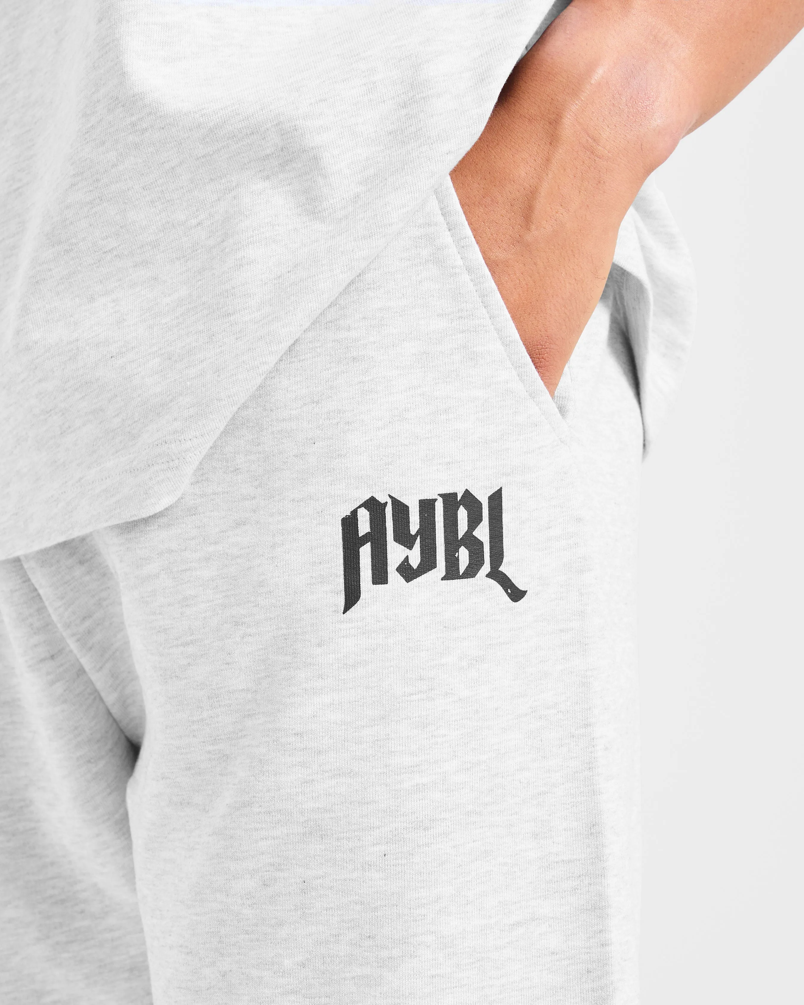 Lifting Club Gothic Oversized Joggers - Grey Marl sold by AYBL product image thumbnail 5