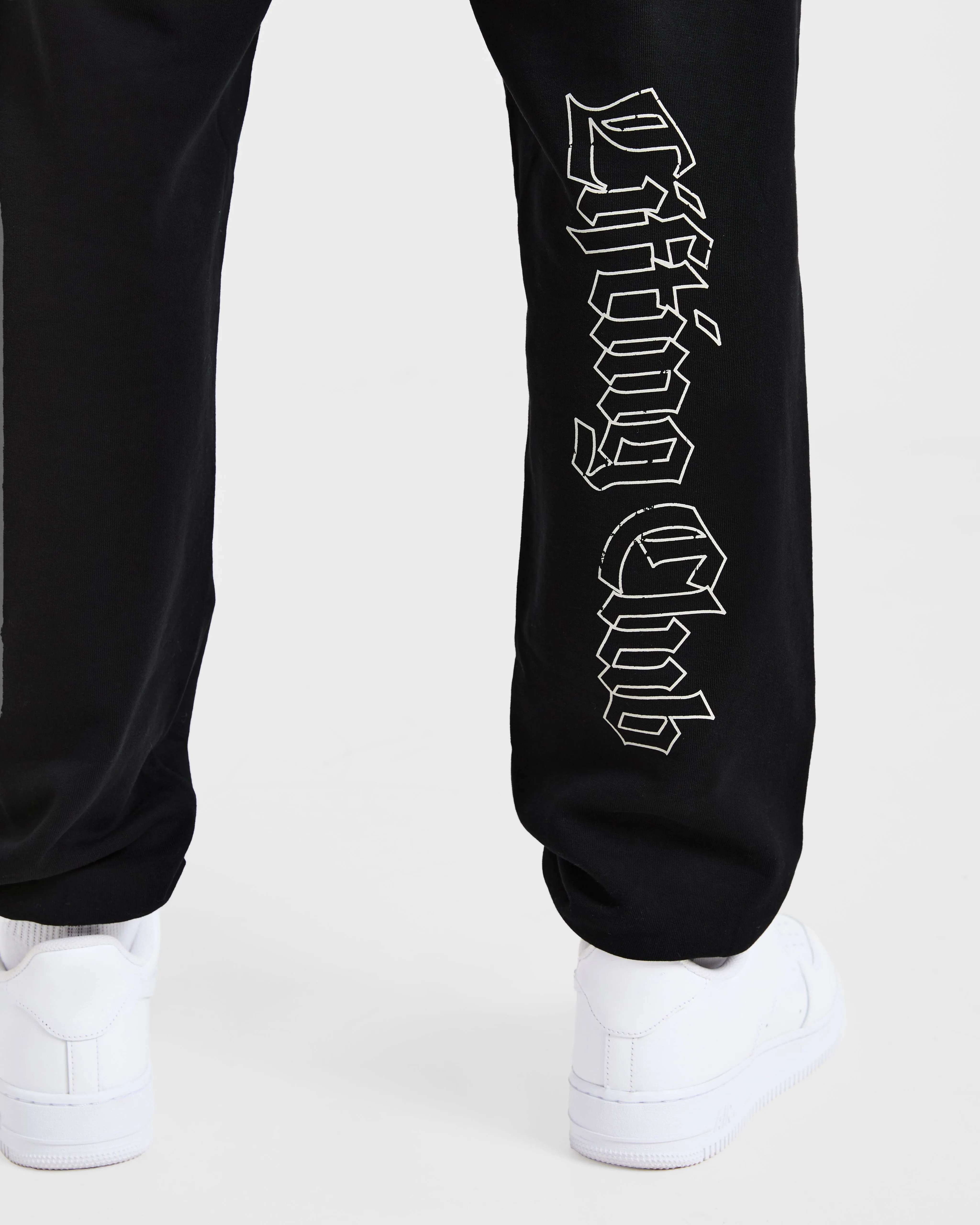Lifting Club Gothic Oversized Joggers - Black/Off White sold by AYBL product image thumbnail 5