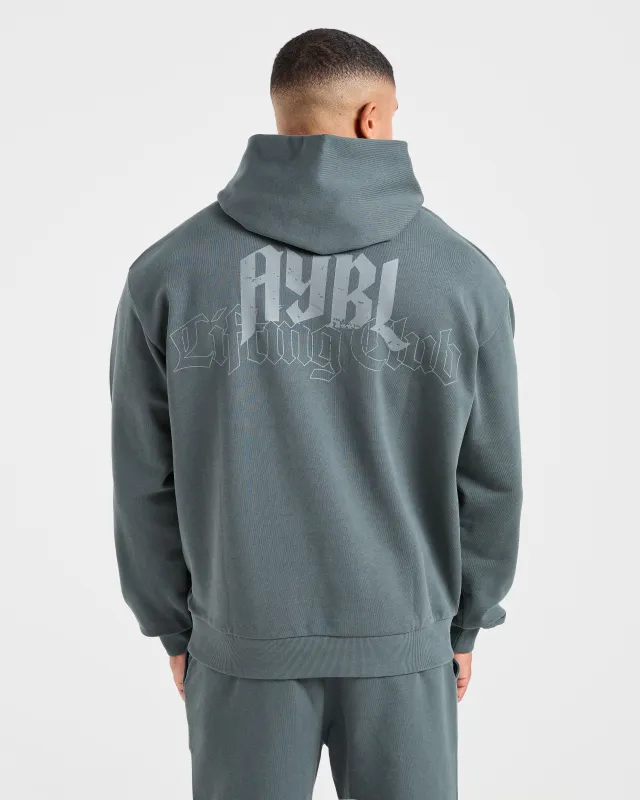 Lifting Club Gothic Oversized Hoodie - Iron Slate sold by AYBL