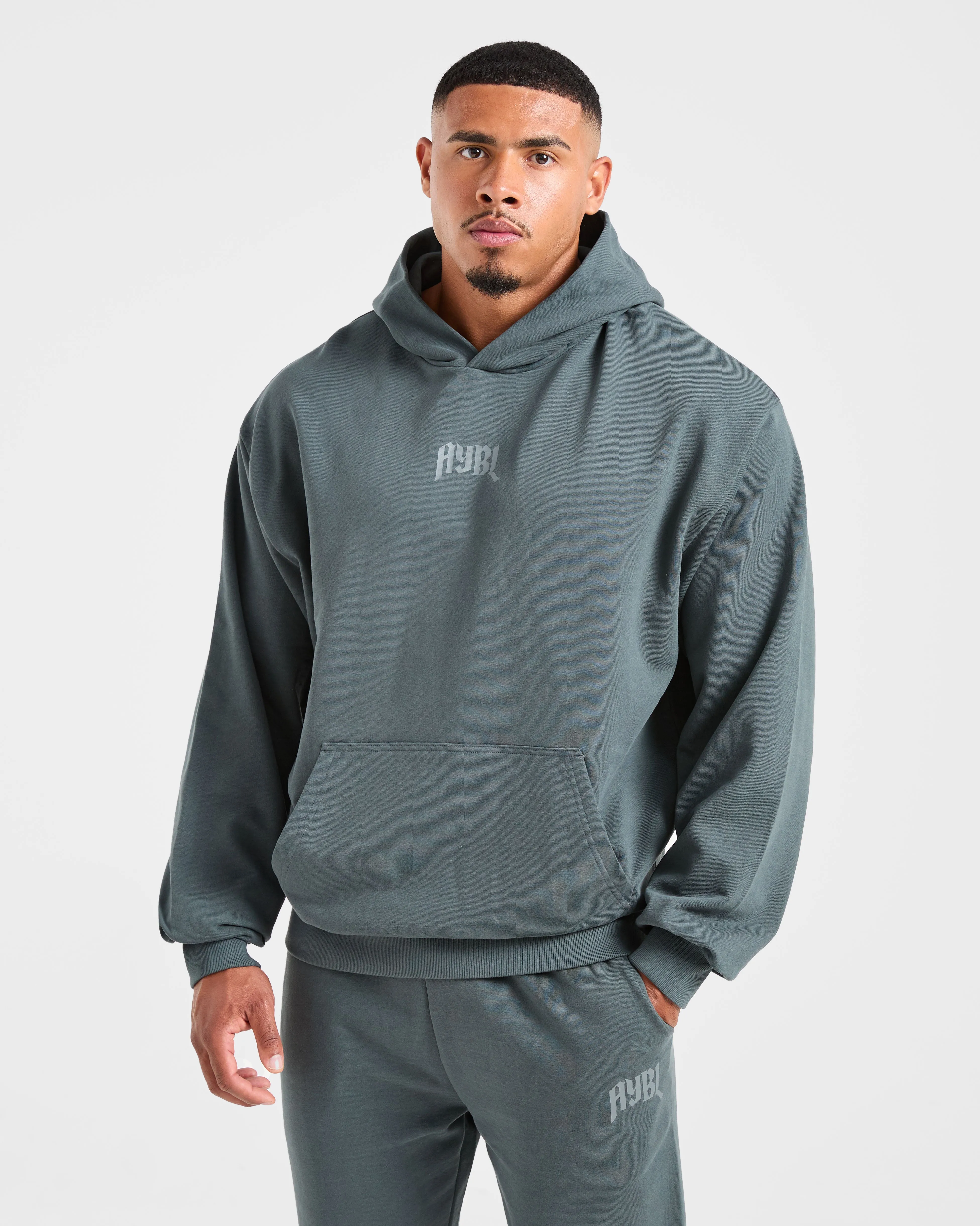 Lifting Club Gothic Oversized Hoodie - Iron Slate sold by AYBL product image thumbnail 2