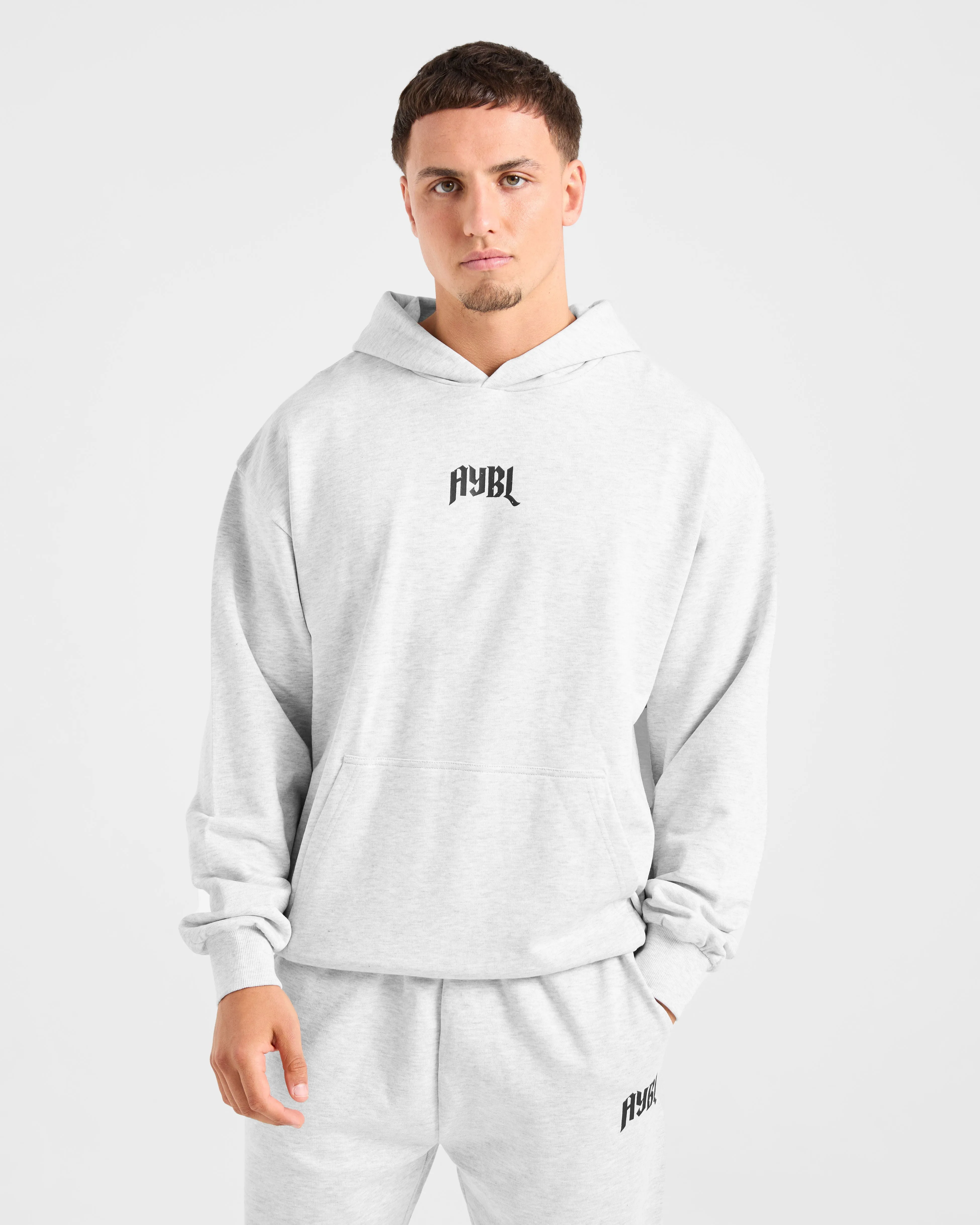 Lifting Club Gothic Oversized Hoodie - Grey Marl sold by AYBL product image thumbnail 2
