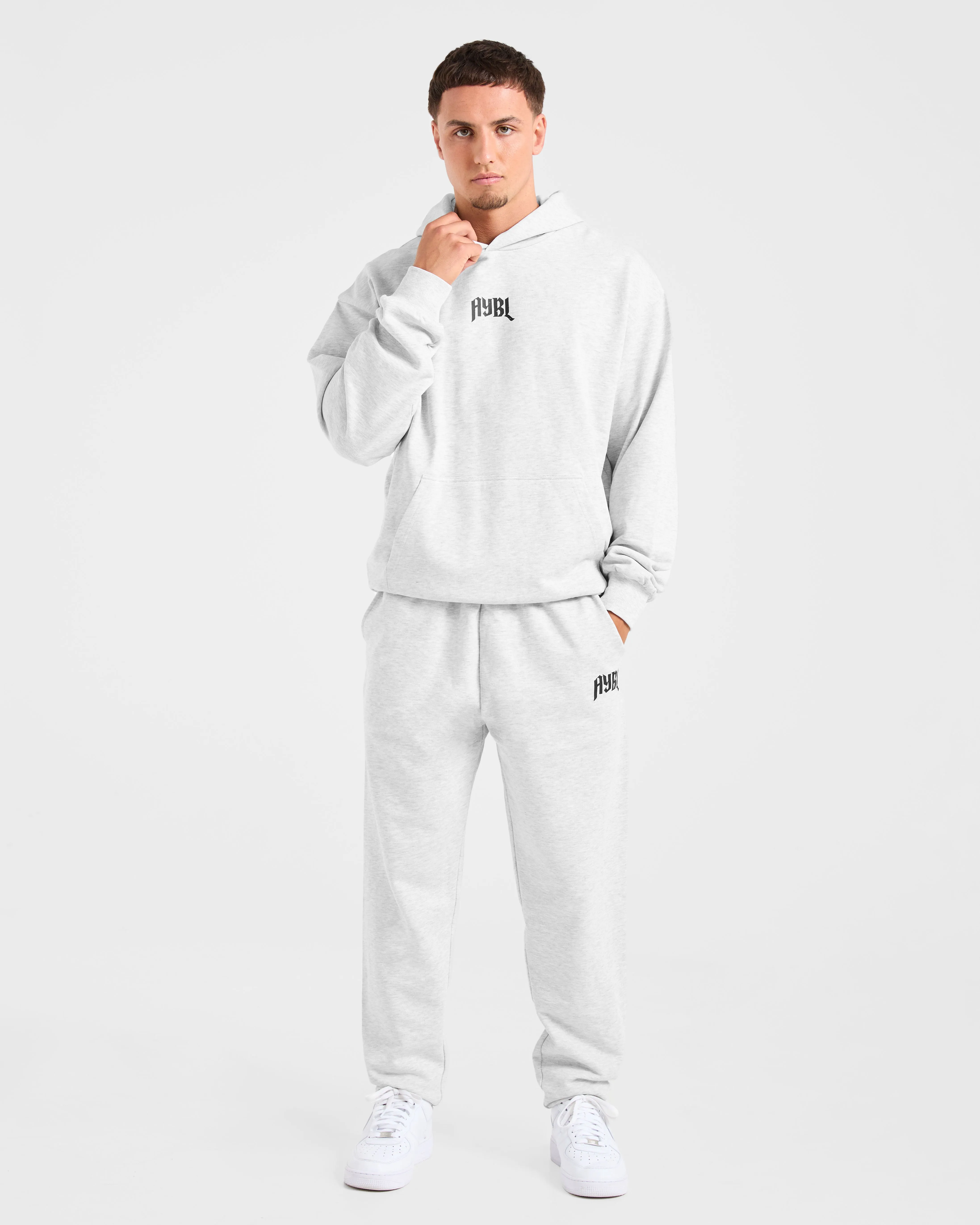 Lifting Club Gothic Oversized Hoodie - Grey Marl sold by AYBL product image thumbnail 3