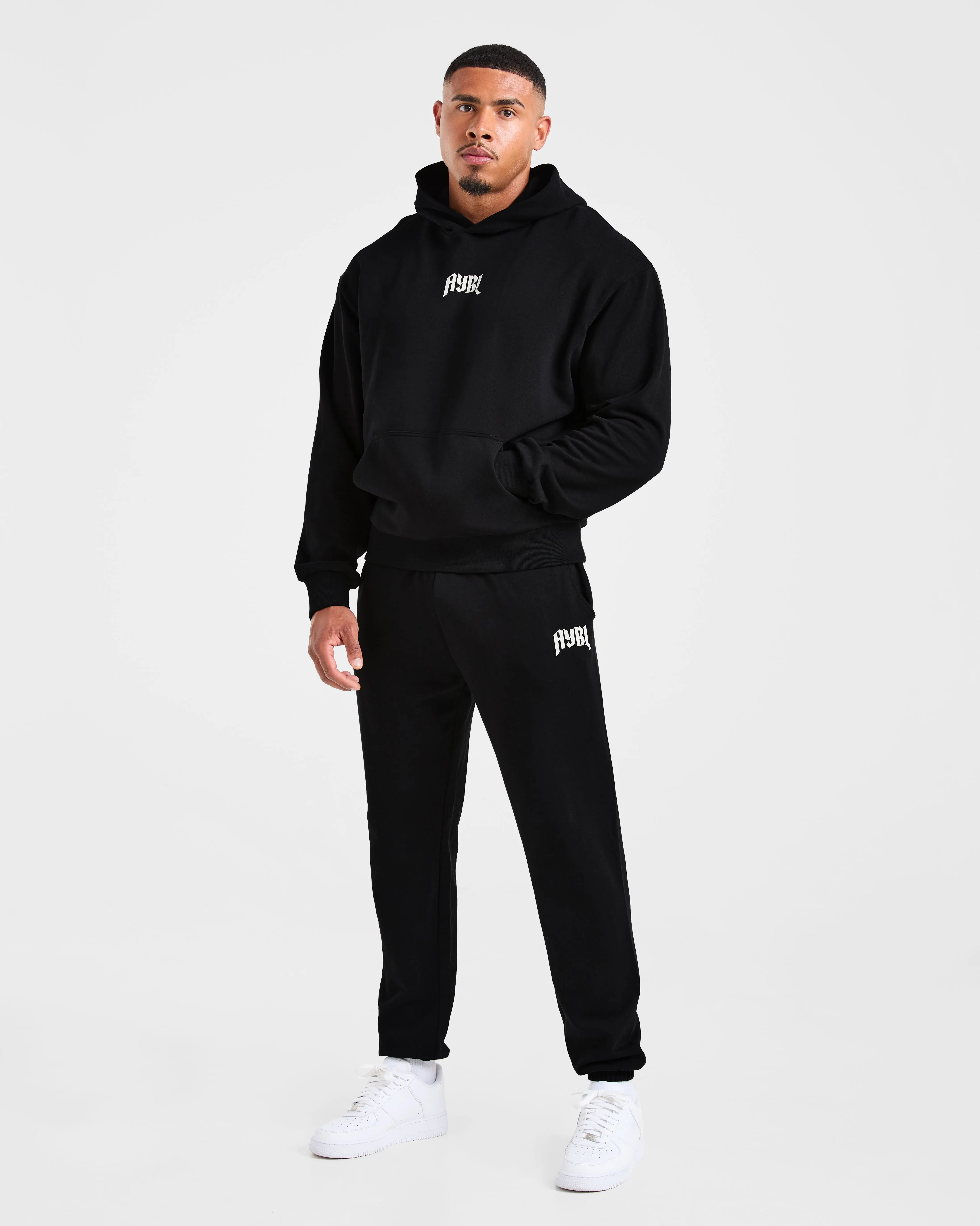 Lifting Club Gothic Oversized Hoodie - Black/Off White sold by AYBL product image thumbnail 3