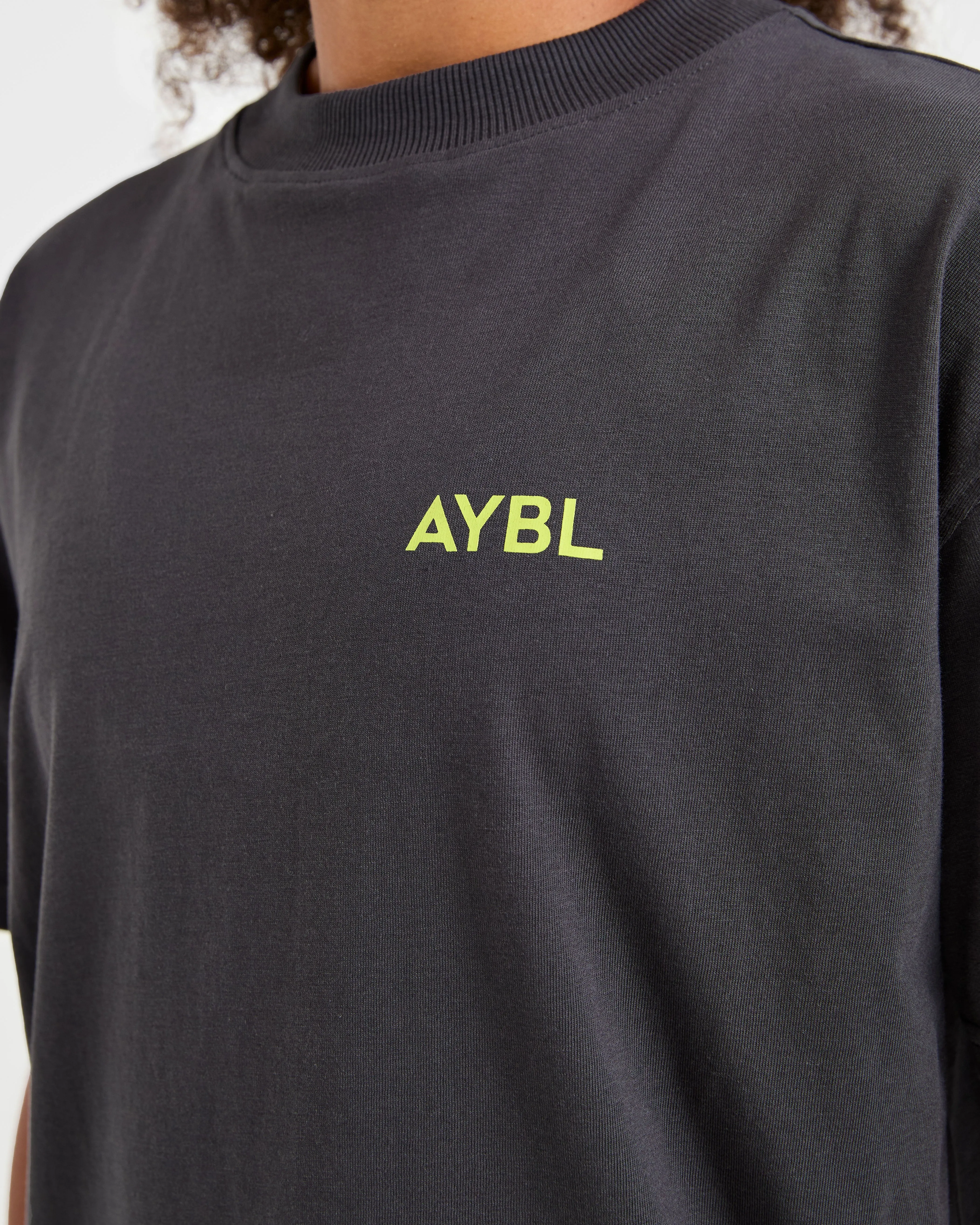Lift Graphic Oversized T Shirt - Charcoal/Lime sold by AYBL product image thumbnail 5
