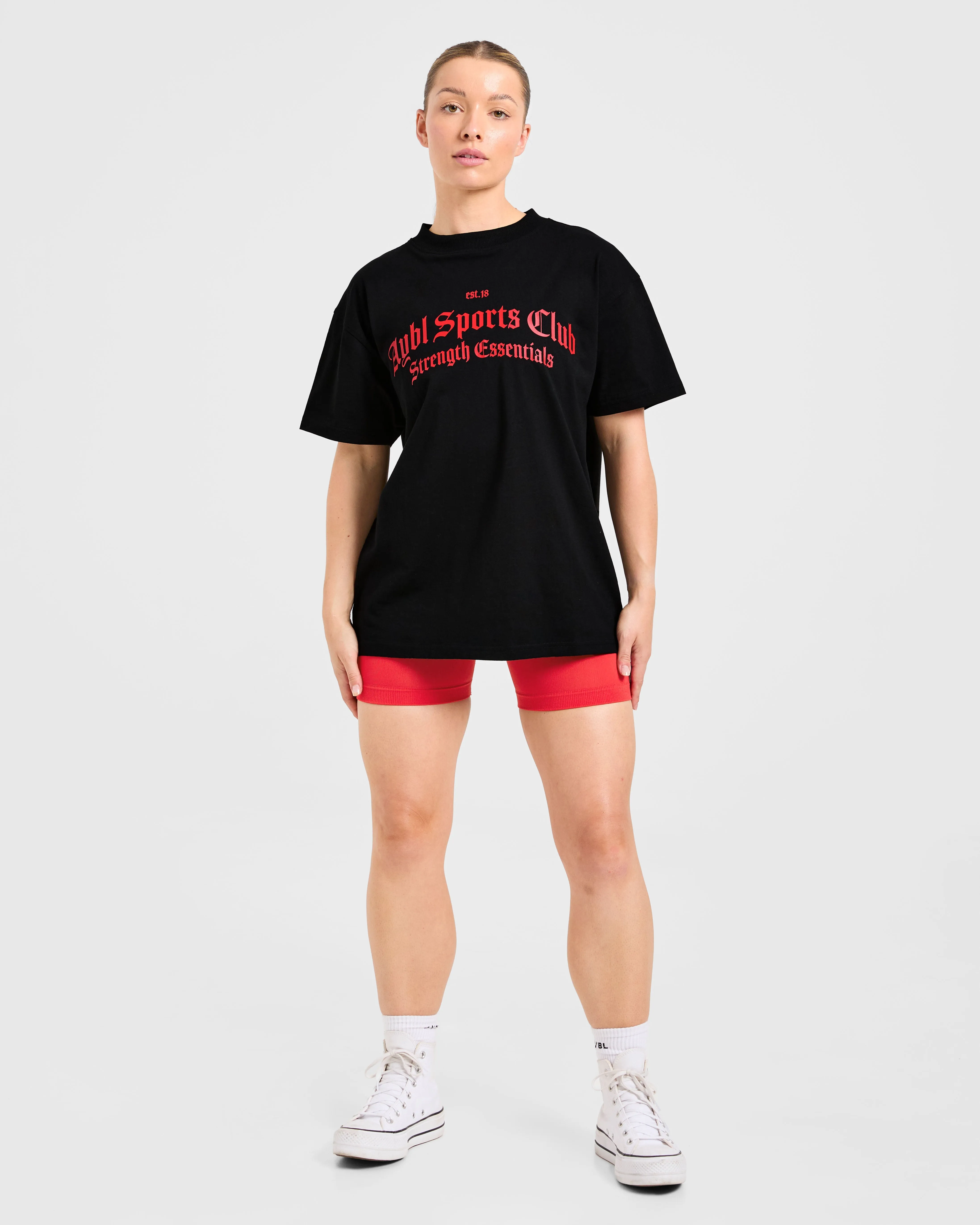 Sports Club Gothic Oversized T Shirt - Black/Red sold by AYBL product image thumbnail 3