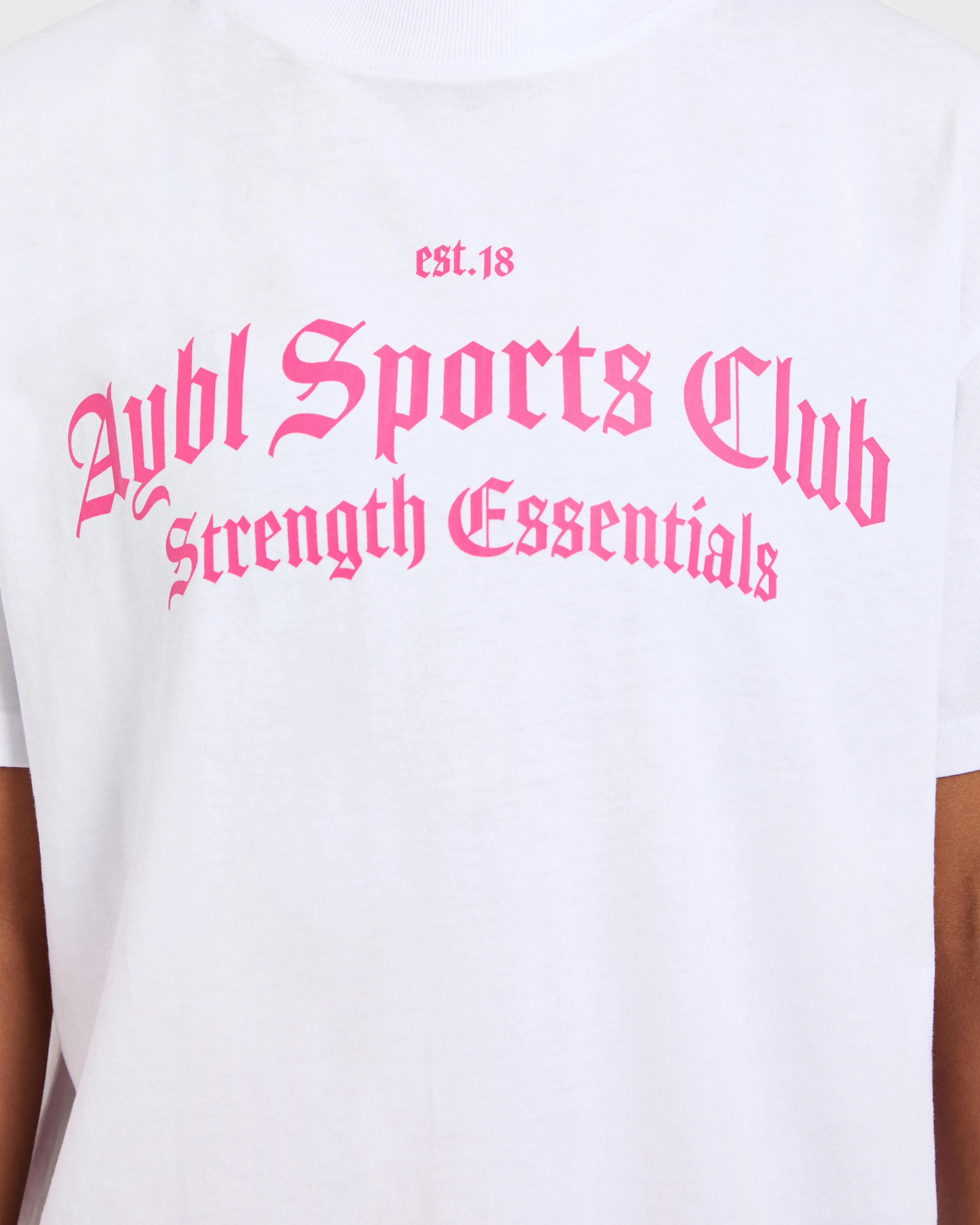 Sports Club Gothic Oversized T Shirt - White/Pink sold by AYBL product image thumbnail 5