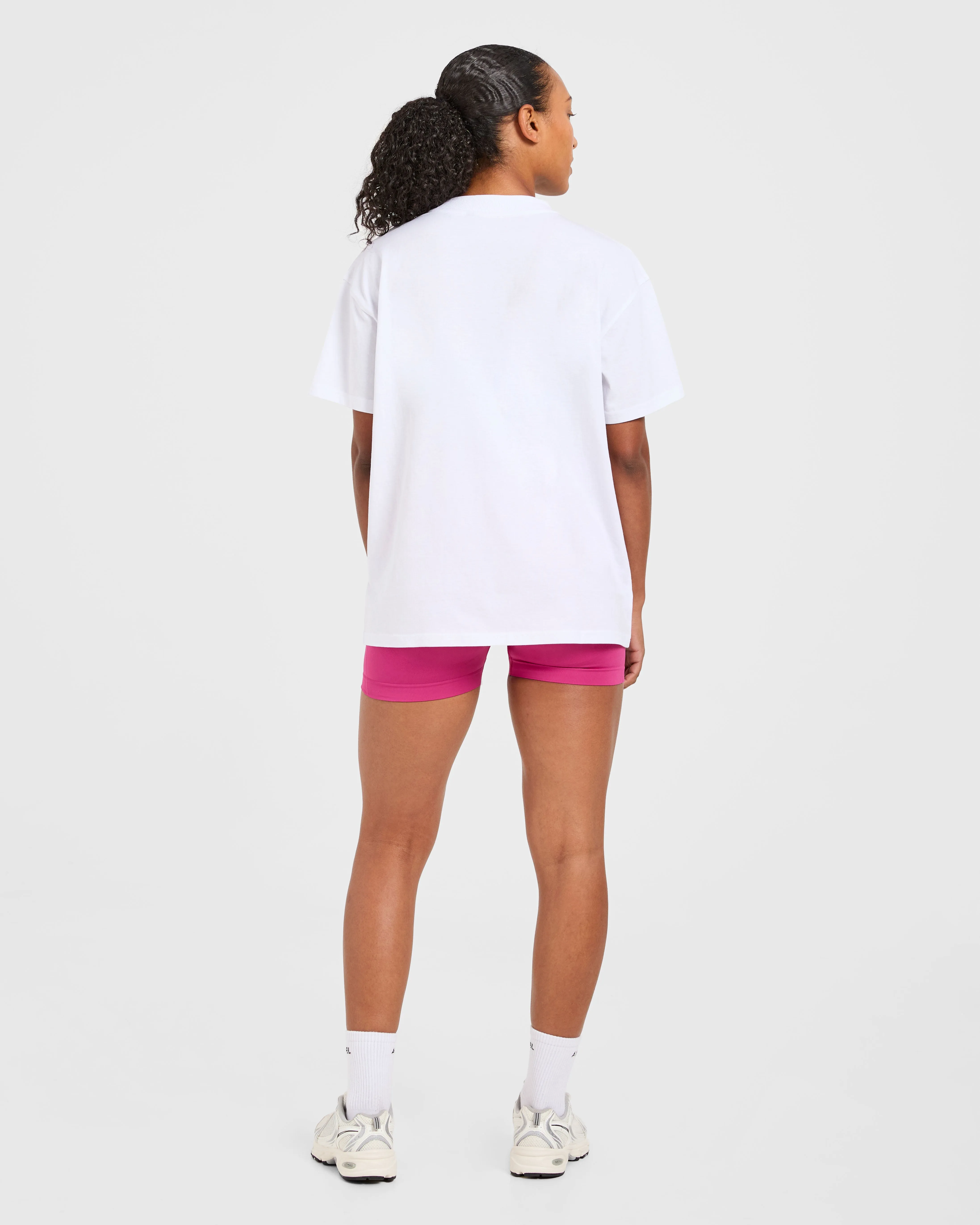 Sports Club Gothic Oversized T Shirt - White/Pink sold by AYBL product image thumbnail 4